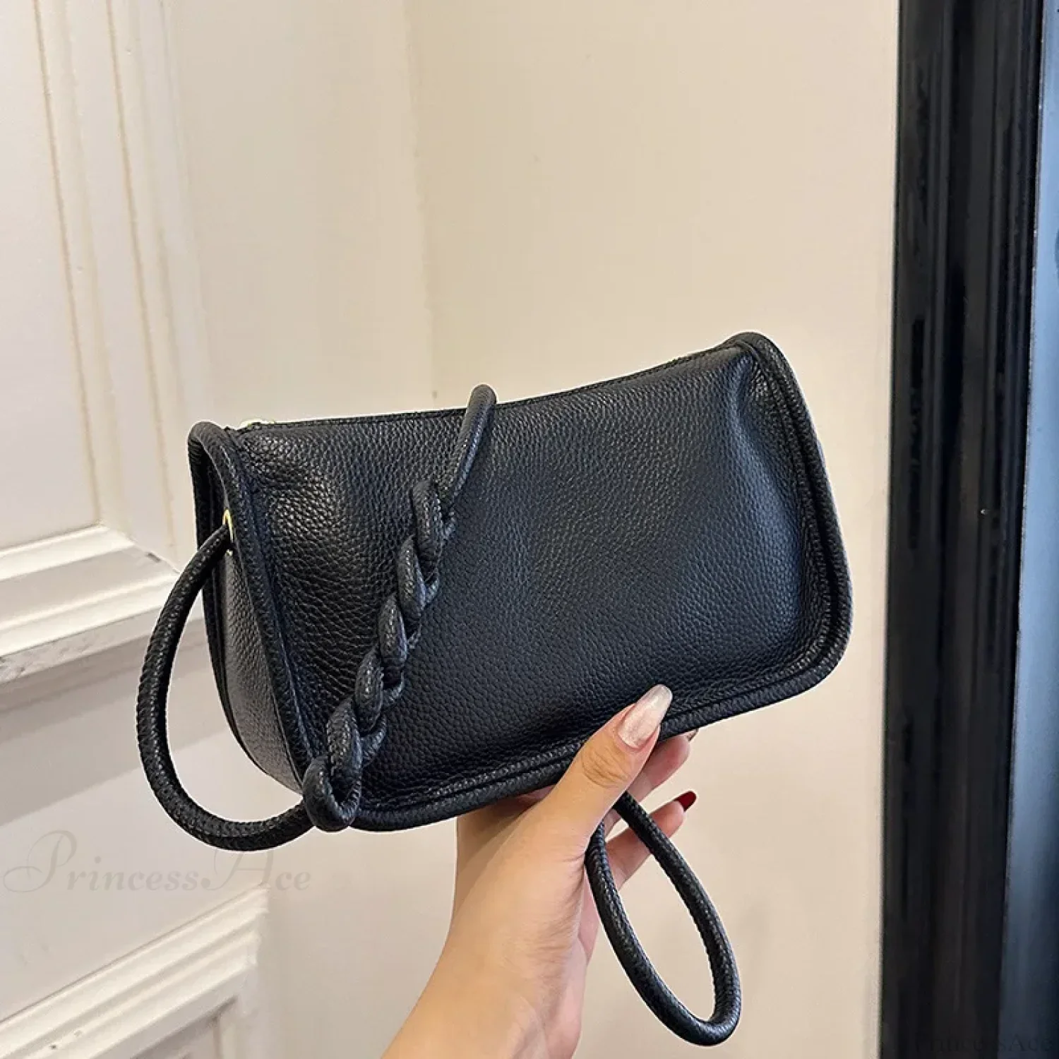 100% Real Cowhide Leather Crossbody Bag - Image 7