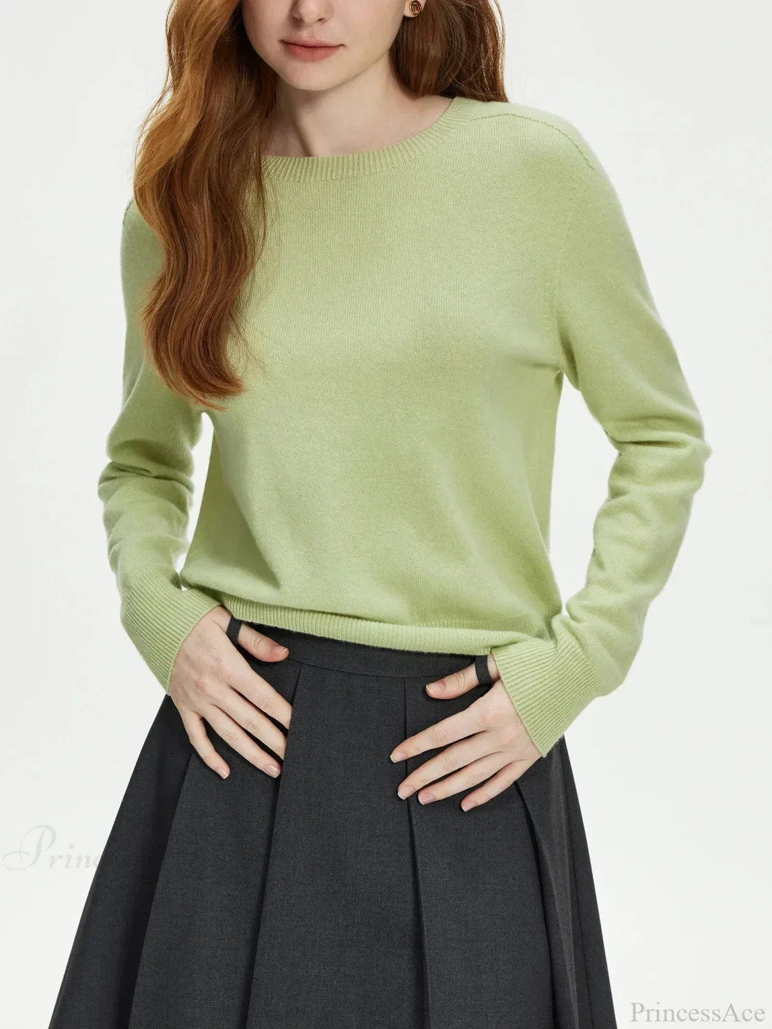 100% Wool Seamless Crew Neck Sweater - Image 6