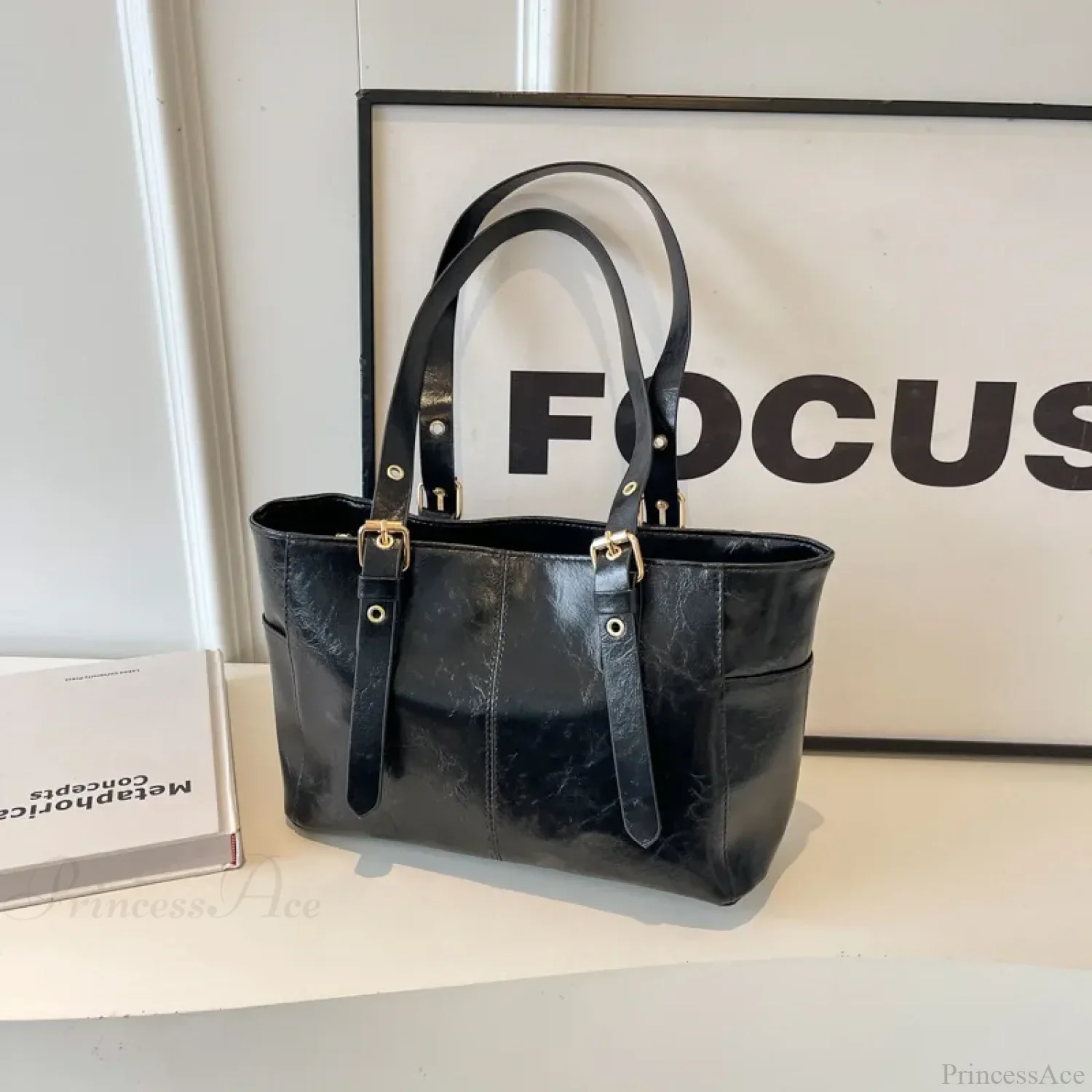 Korean Retro PU Leather Shoulder Bag - Image 8