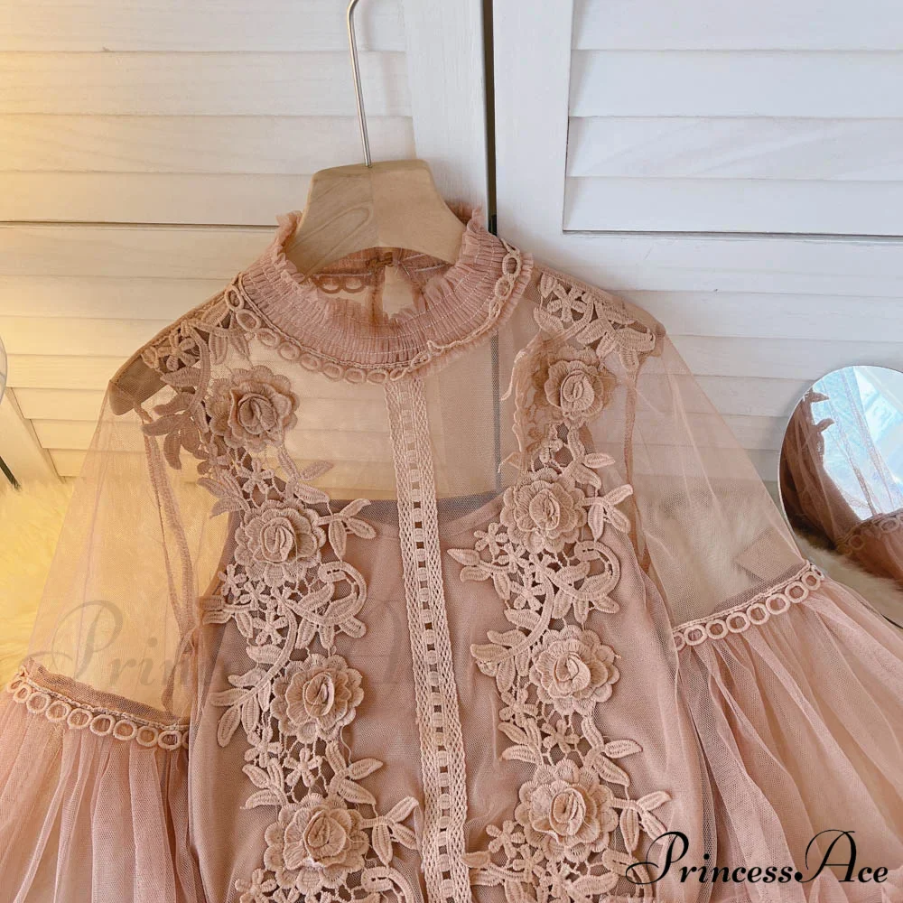 Spring 3D Floral Lace Sheer Blouse - Image 13