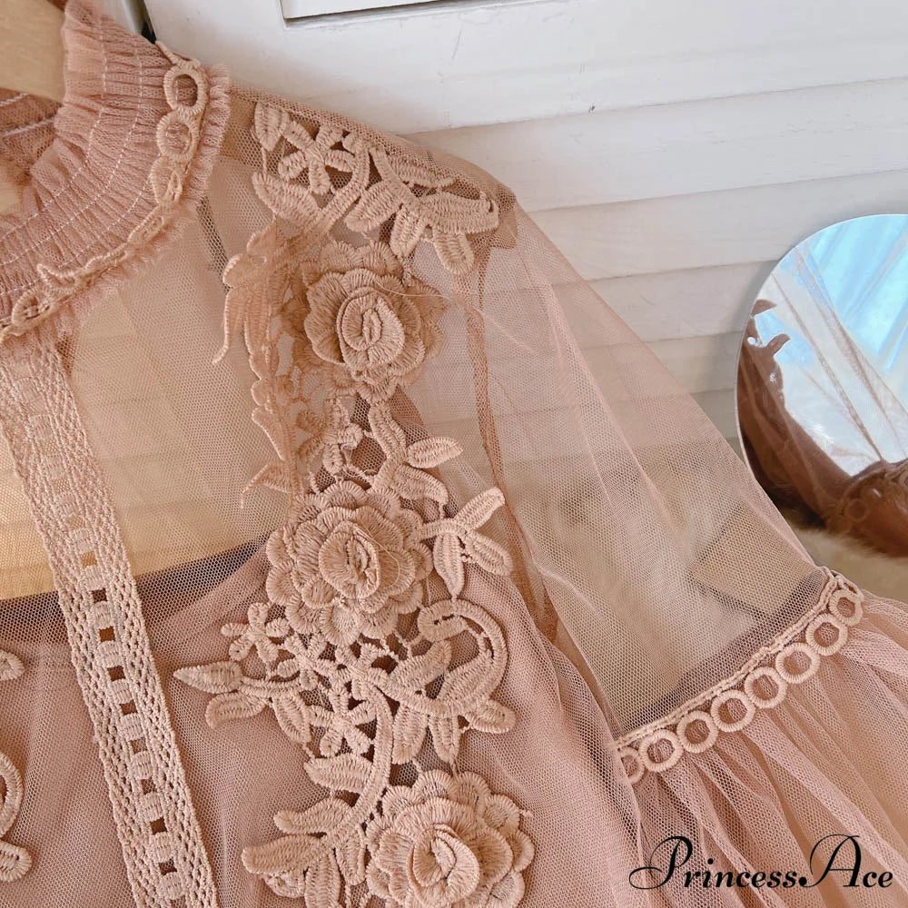 Spring 3D Floral Lace Sheer Blouse - Image 15