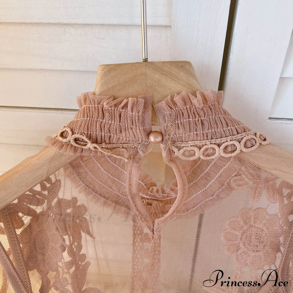 Spring 3D Floral Lace Sheer Blouse - Image 23