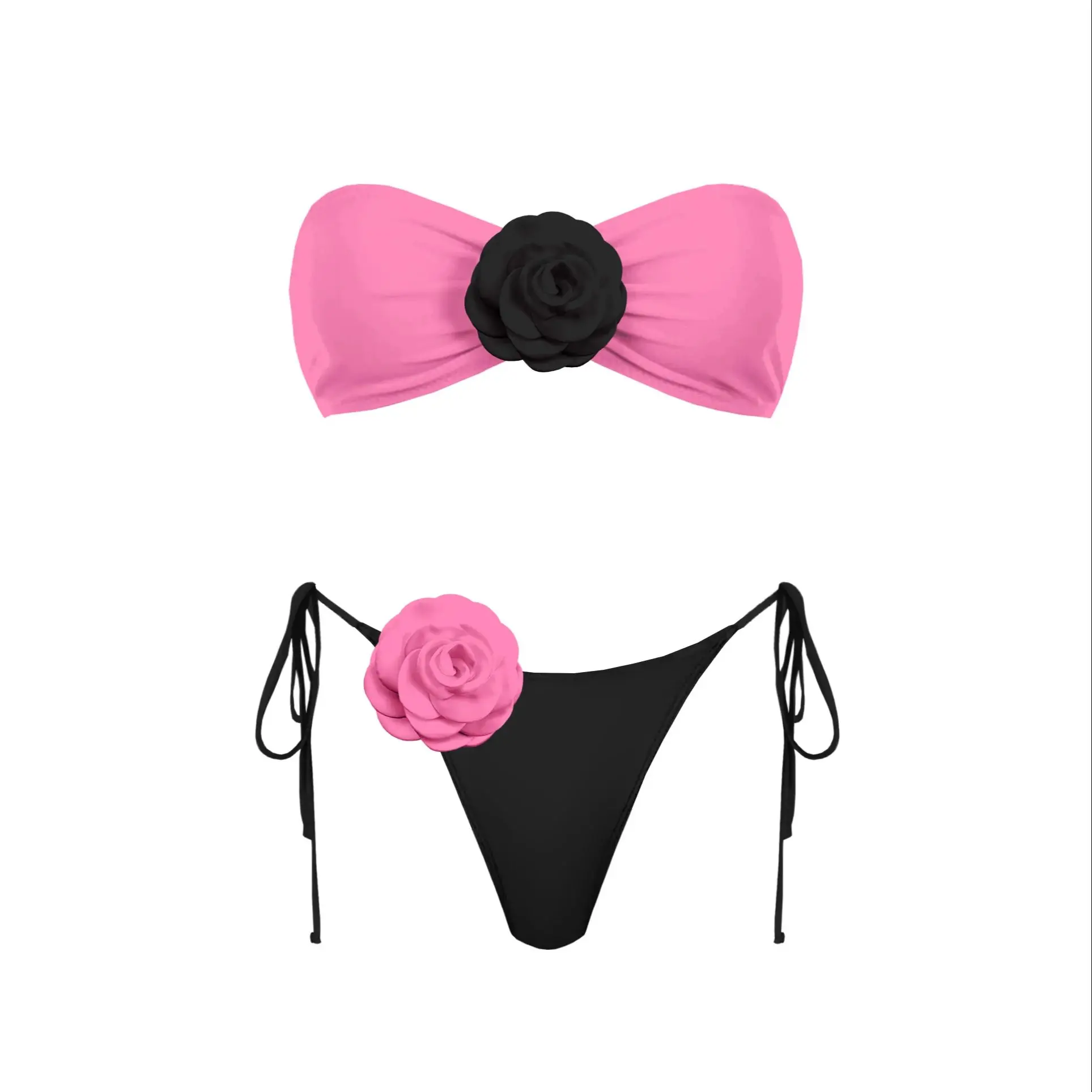 3D Floral Halter Bikini Set - Image 32