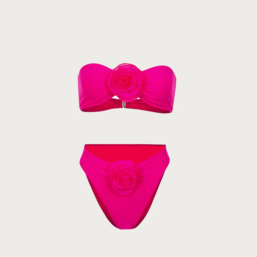 3D Floral Halter Bikini Set - Image 5