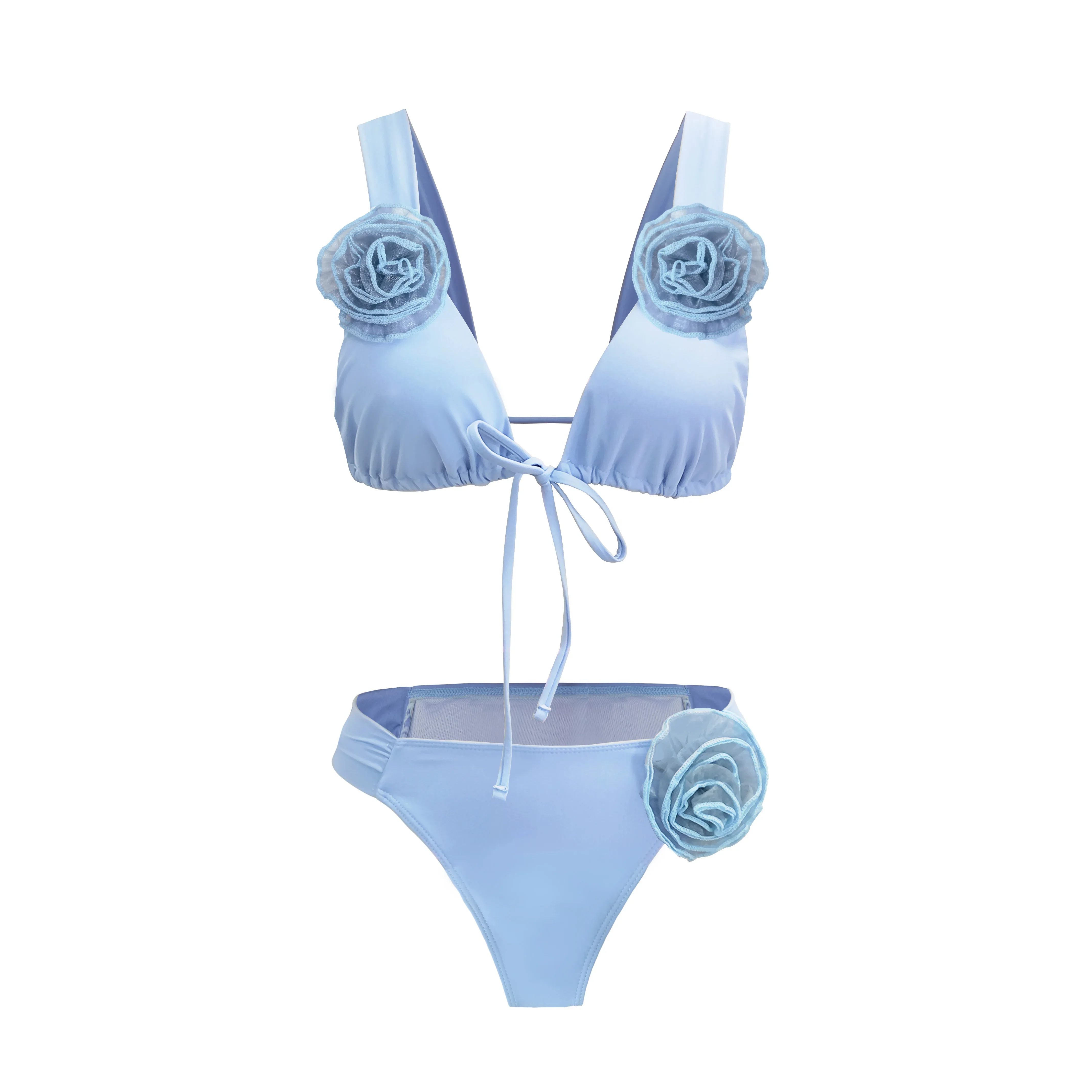 3D Floral Halter Bikini Set - Image 8