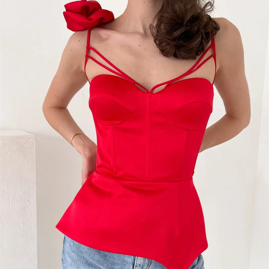 3D Floral Tassel Crop Top - Image 8