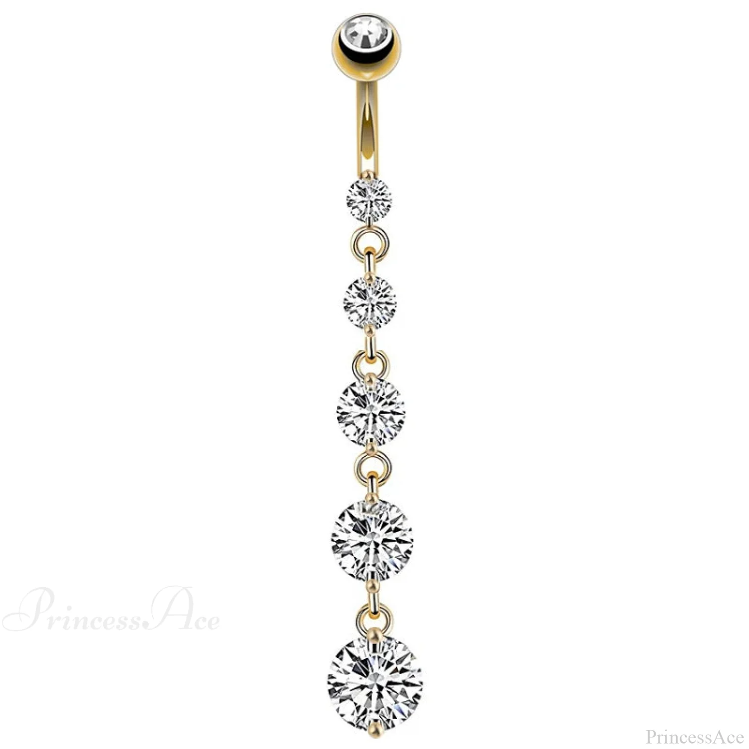 7 Cardiac Gems Dangle Gothic Belly Ring - Image 3