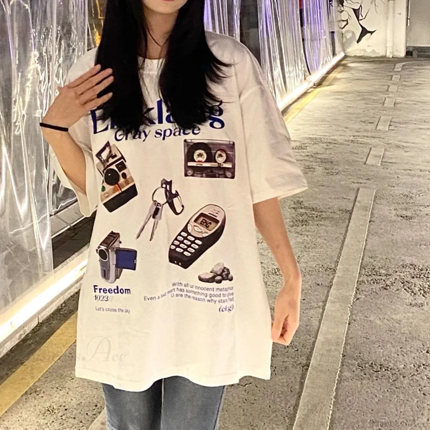 90s Retro Cotton Harajuku T-shirt - Image 2