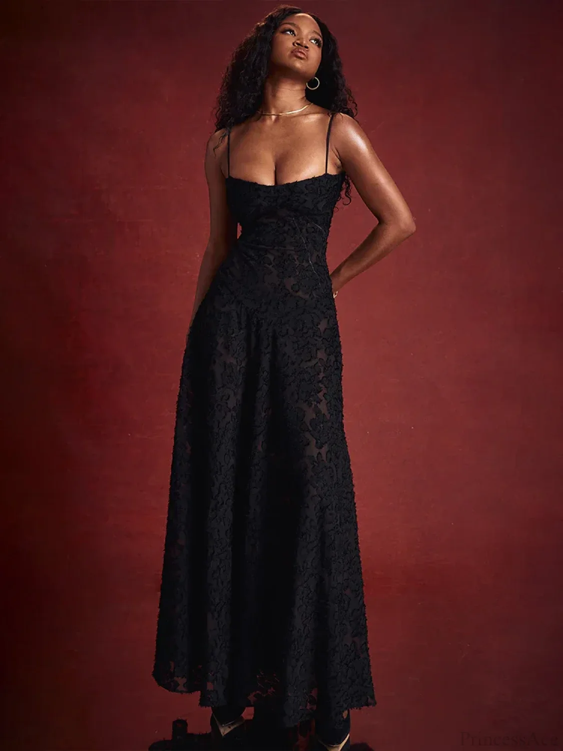 A-line Lace Backless Vacation Dress - Image 5