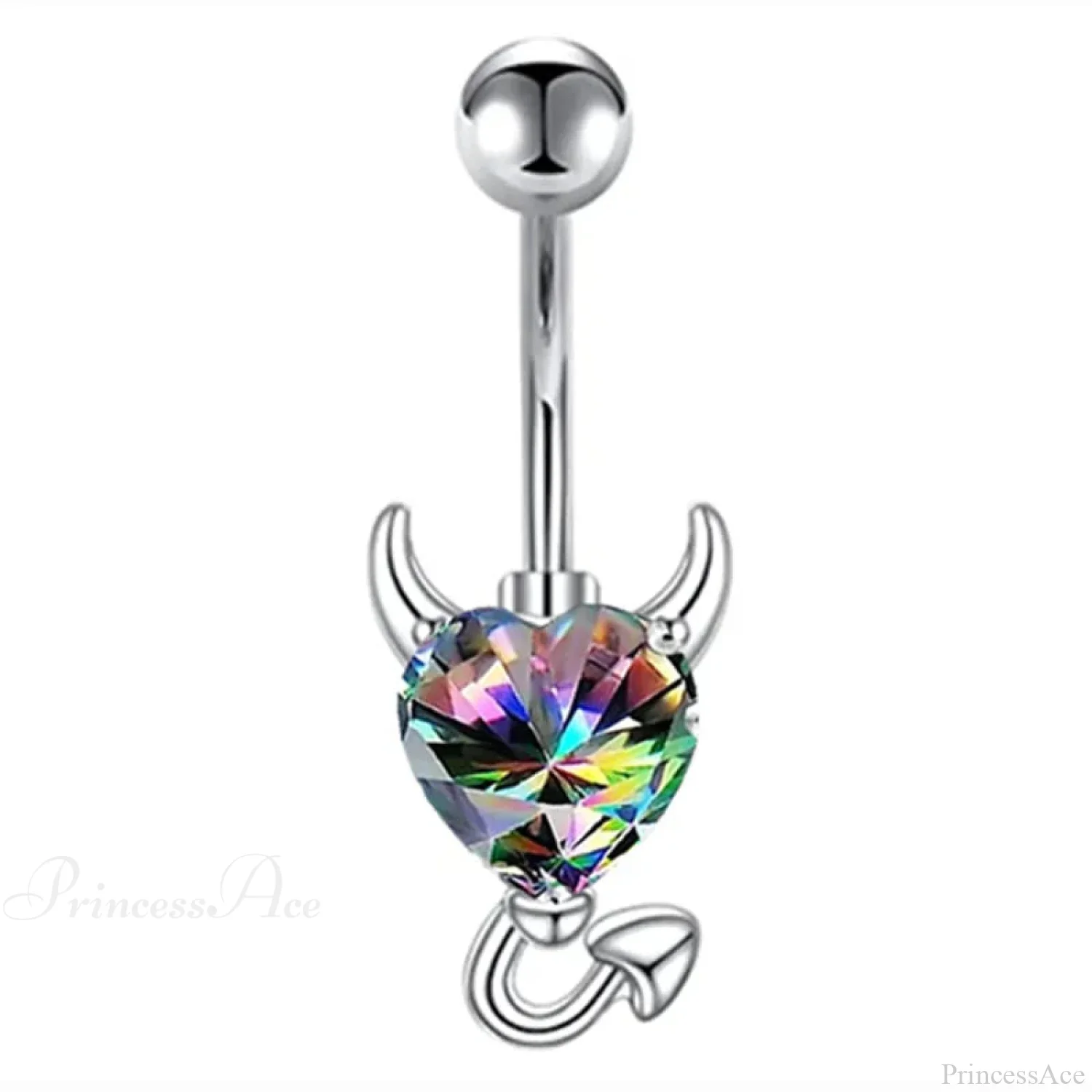 AB Butterfly Lunar Pink Gothic Belly Ring - Image 24