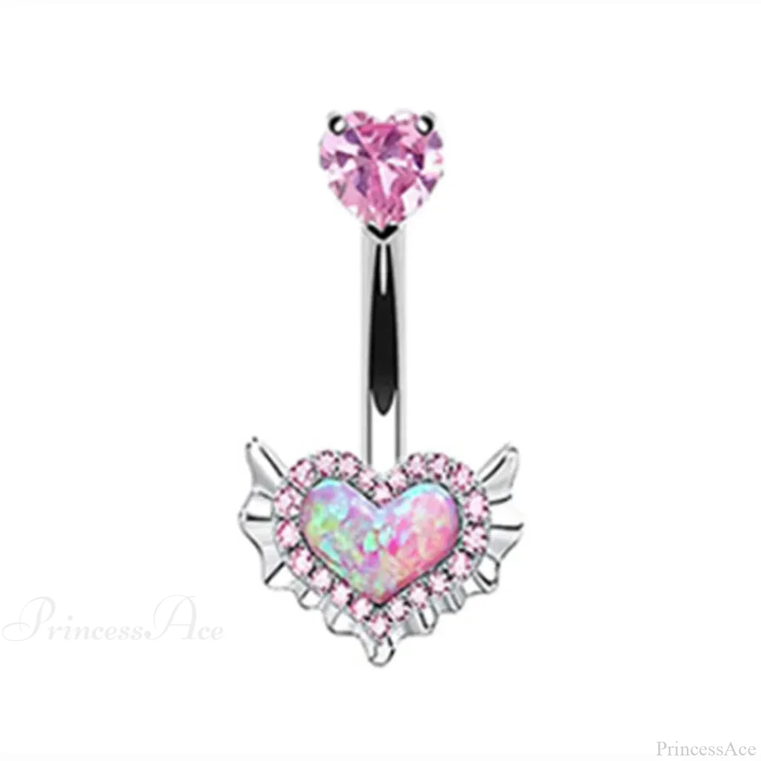 AB Butterfly Lunar Pink Gothic Belly Ring - Image 29