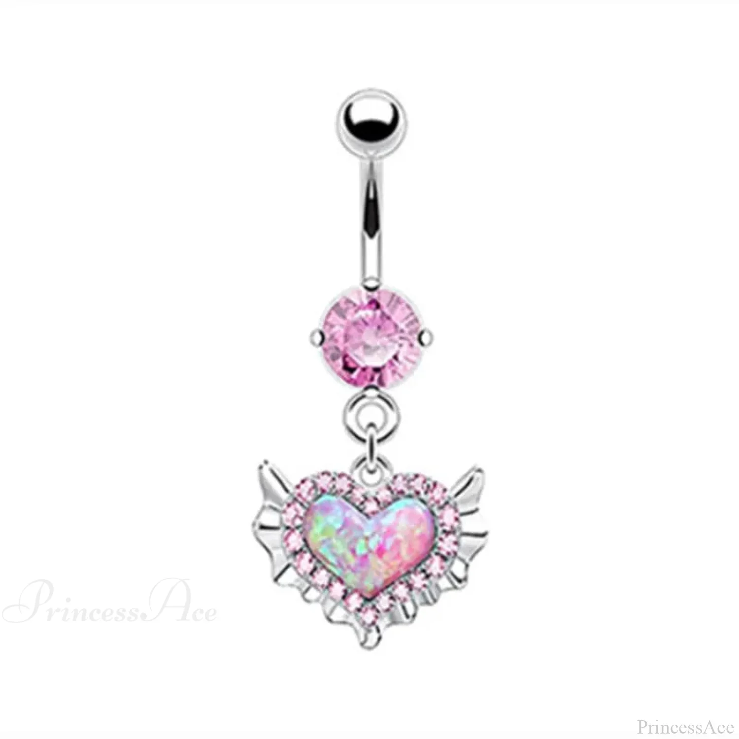 AB Butterfly Lunar Pink Gothic Belly Ring - Image 30