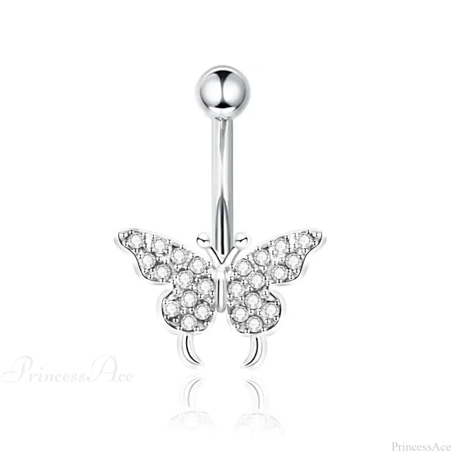 AB Butterfly Lunar Pink Gothic Belly Ring - Image 34