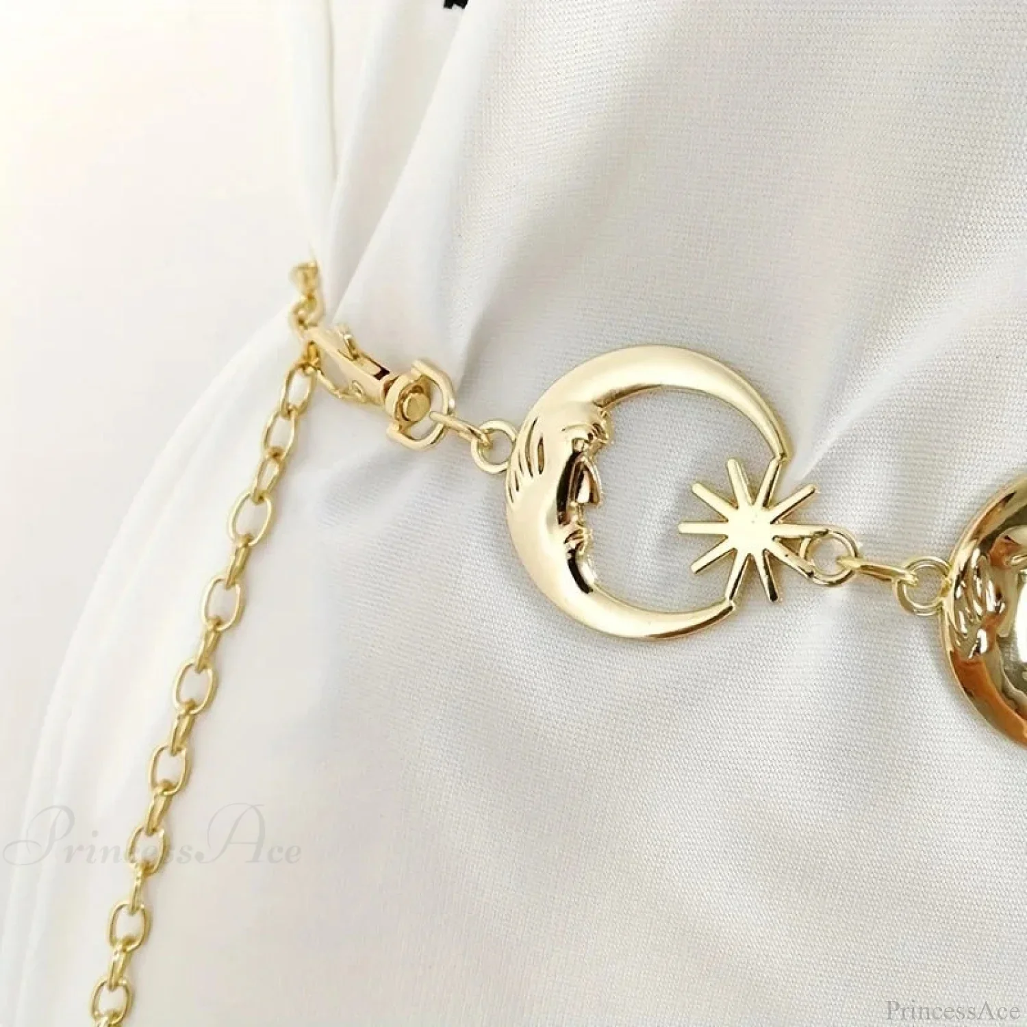 Adaptable Gothic Solar Lunar Star Charms Belt - Image 2