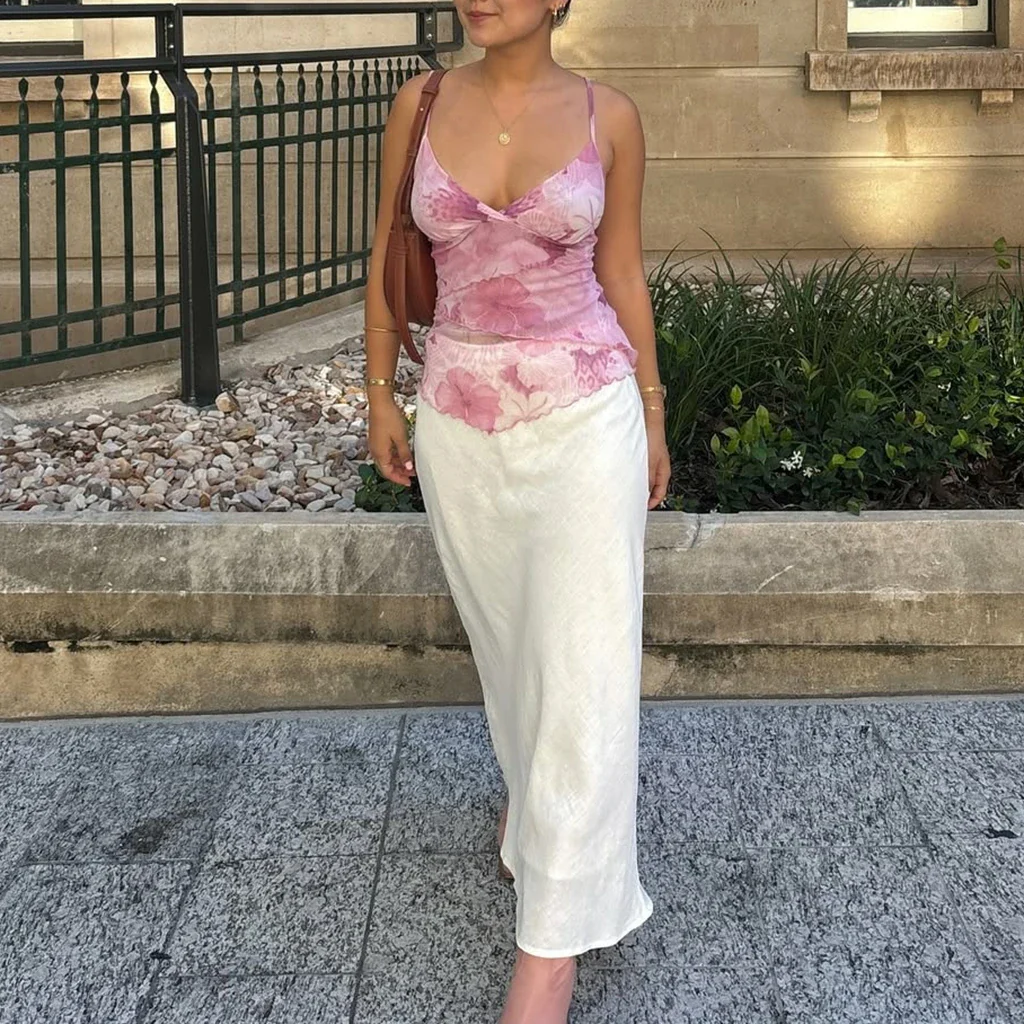 Adjustable Ruffled Backless Crop Top - Image 2