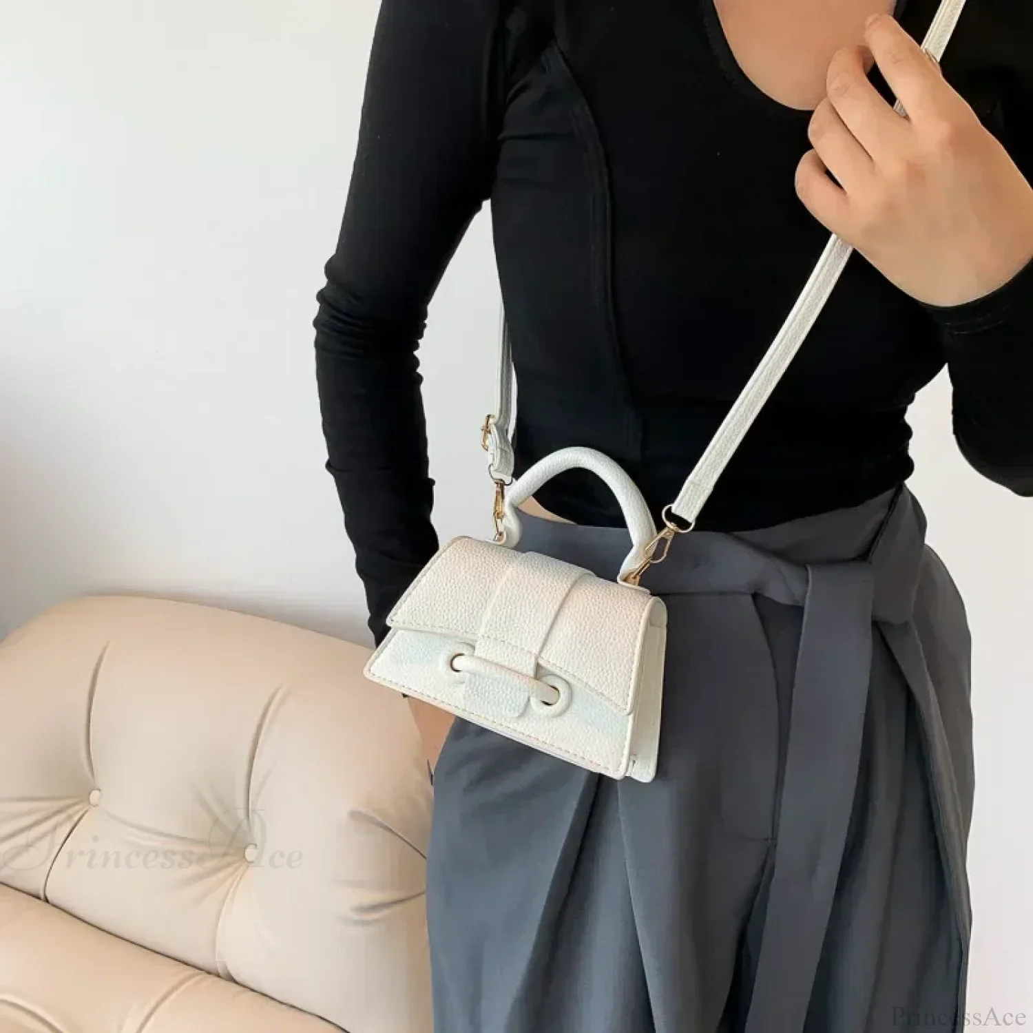 Advanced Solid Shoulder Clutch Mini Purse Handbag - Image 7