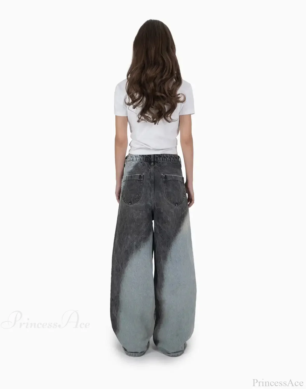 Aged Gothic Dark Contrast Denim Pant - Image 2