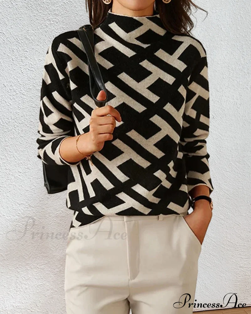 Alphabet Geometric Sweater - Image 4