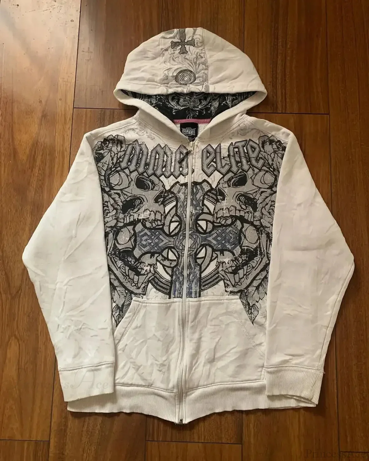 American Gothic Skull Large Zipper Hoodie - Image 11