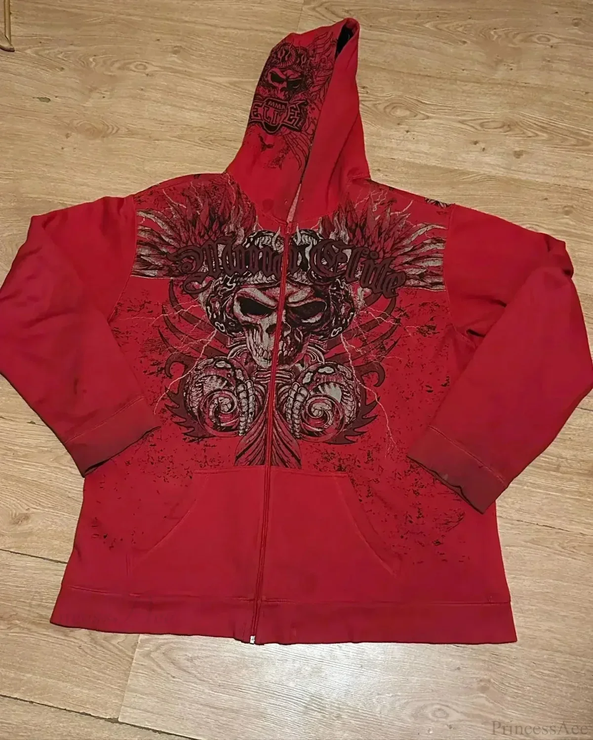 American Gothic Skull Large Zipper Hoodie - Image 12