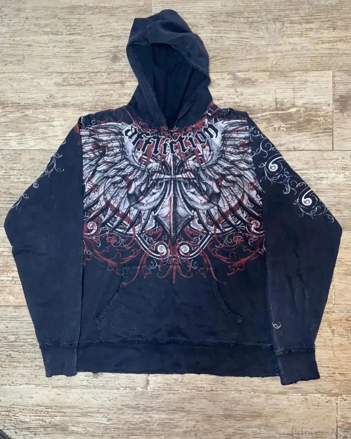 Angel Wing Functional Pleat Hoodie - Image 2