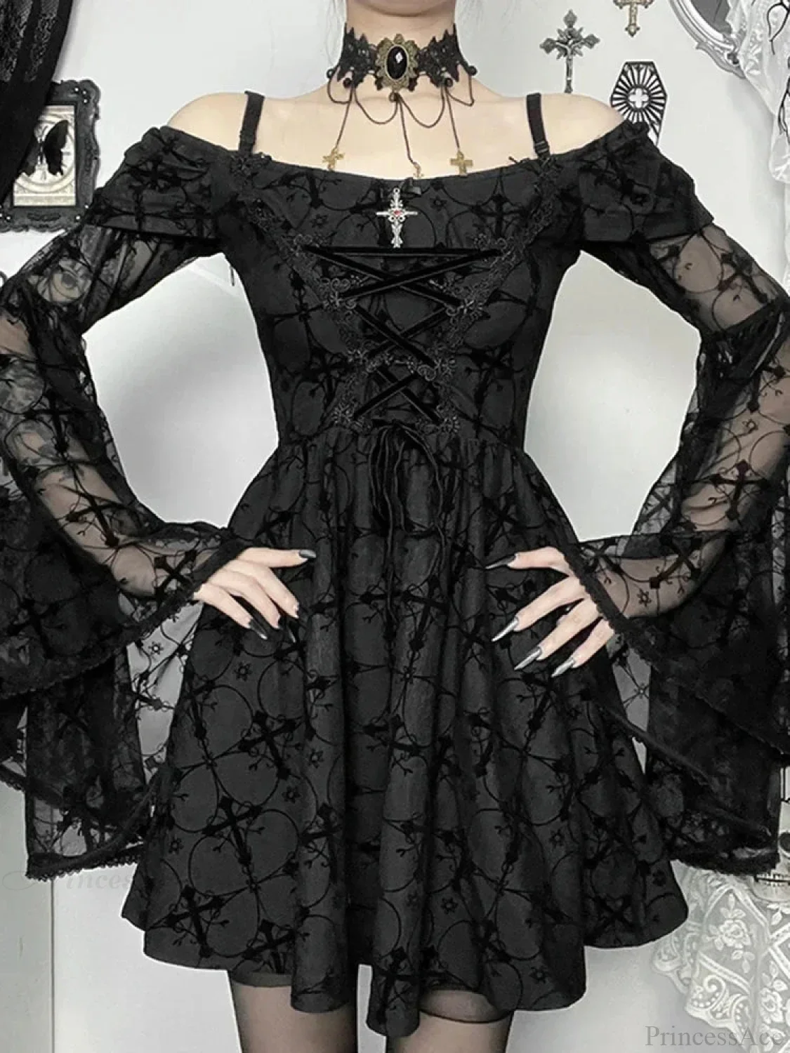 Angry Flare Sleeve Mini Dress - Image 2