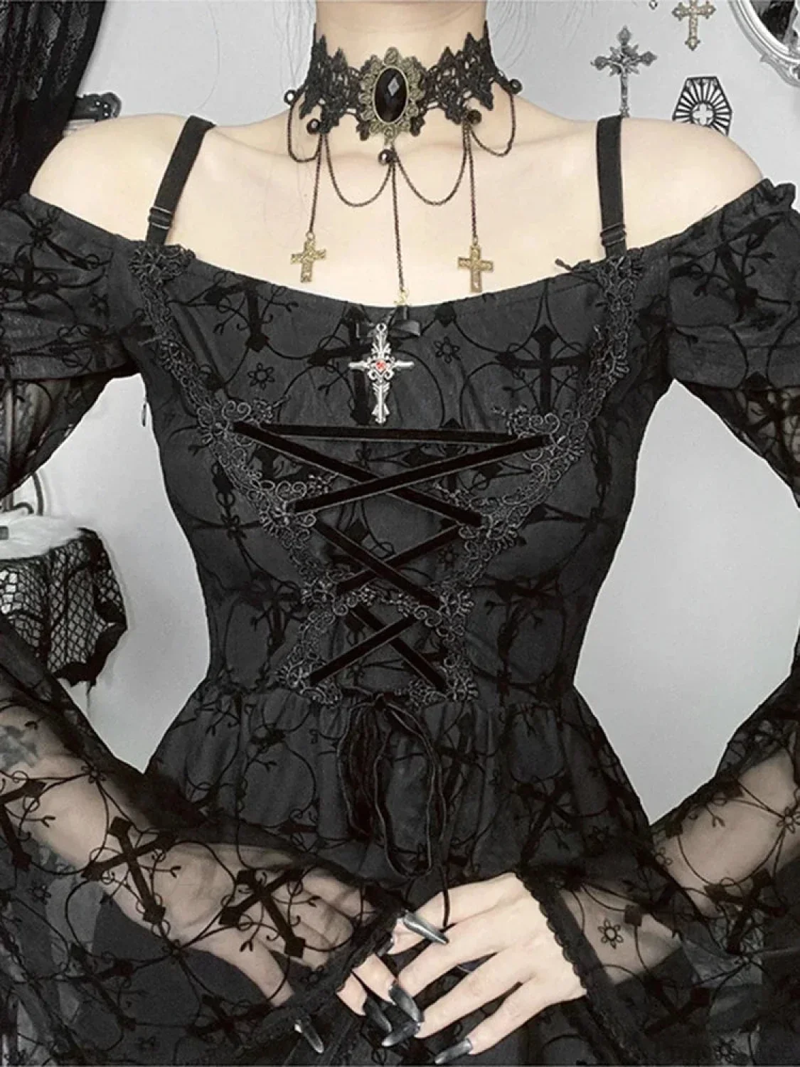 Angry Flare Sleeve Mini Dress - Image 3