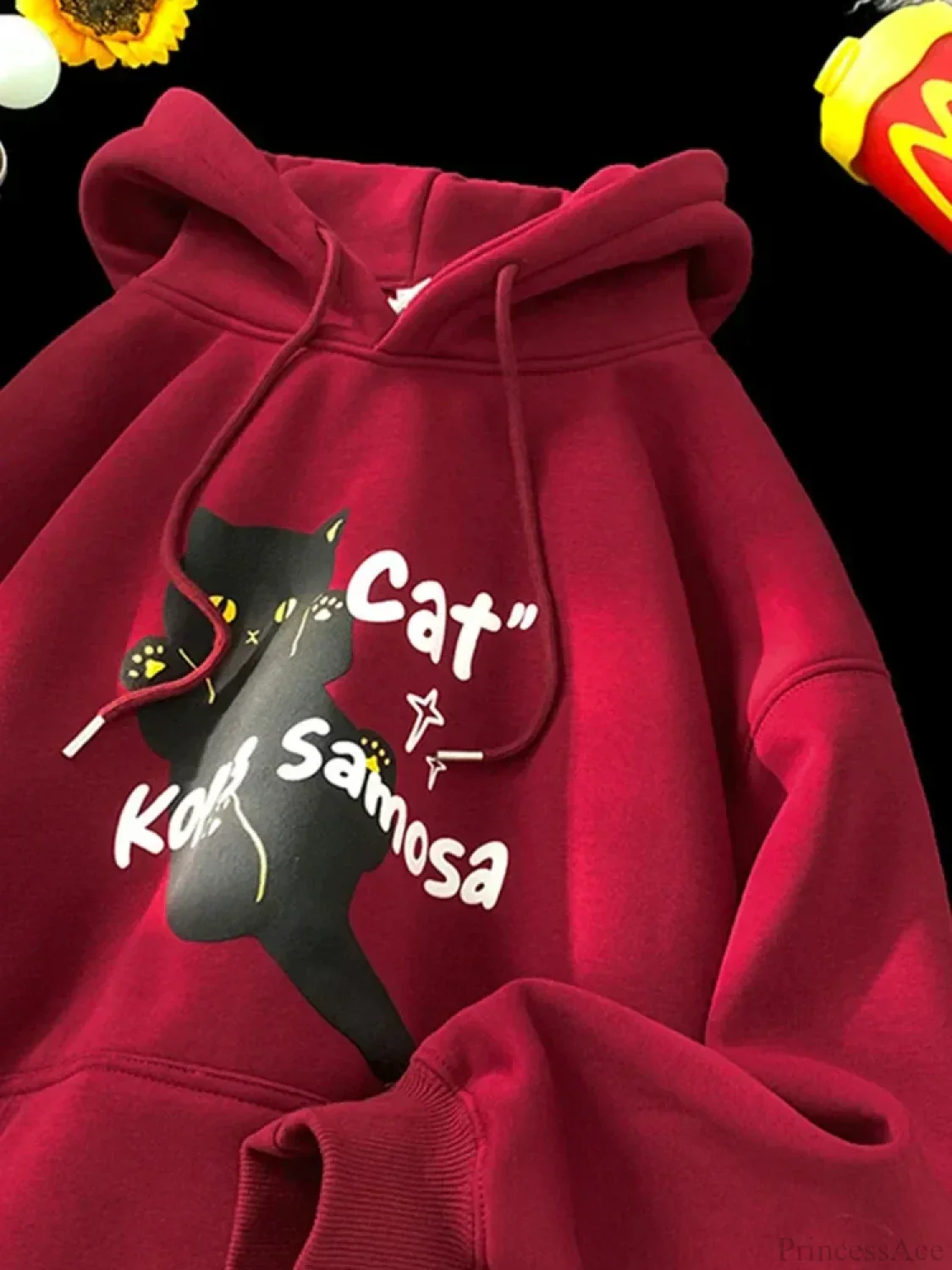 Anime Kawaii Cat Graphic Retro Hoodie - Image 10