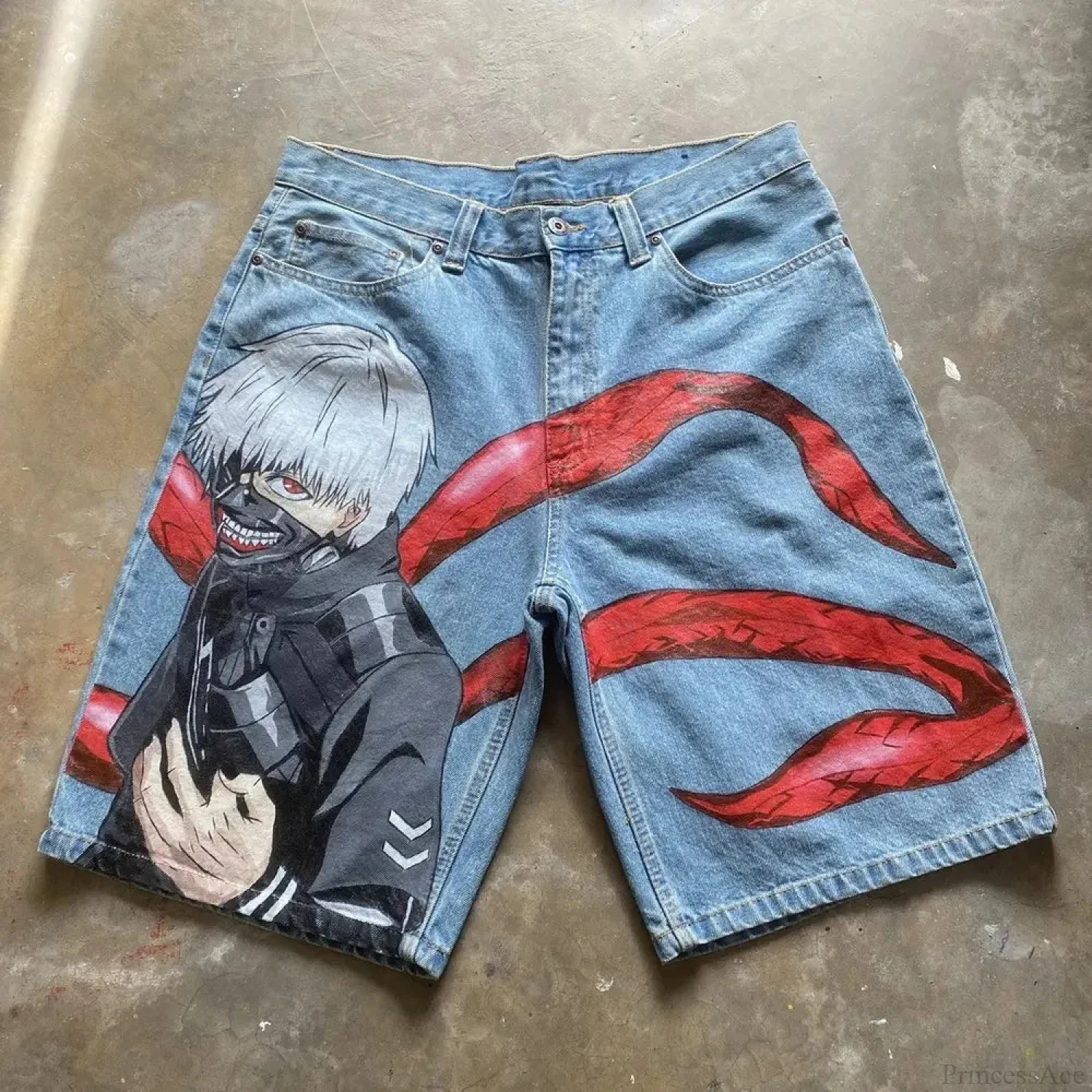 Anime Pictorial Denim Short - Image 2