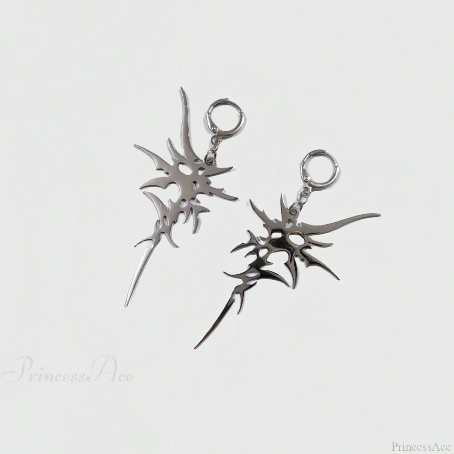 Antique Crystal Cross Baroque Dangle Earring - Image 2