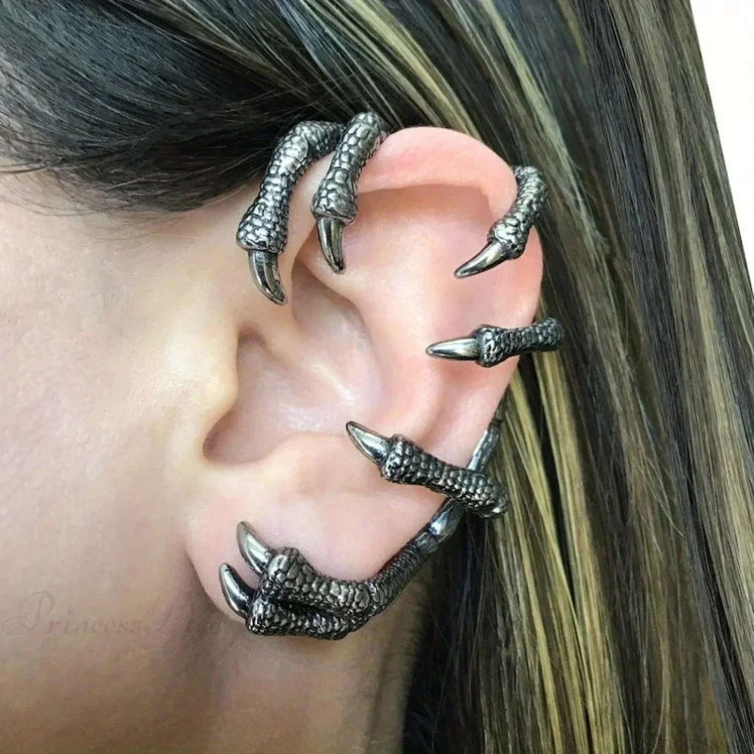Antique Dark Dragon Talon Zinc Alloy Earring - Image 6
