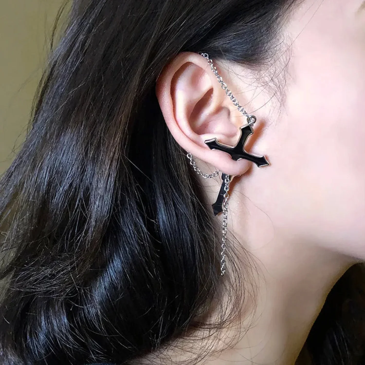 Antique Dim Gothic Blade Stiletto Earring - Image 14