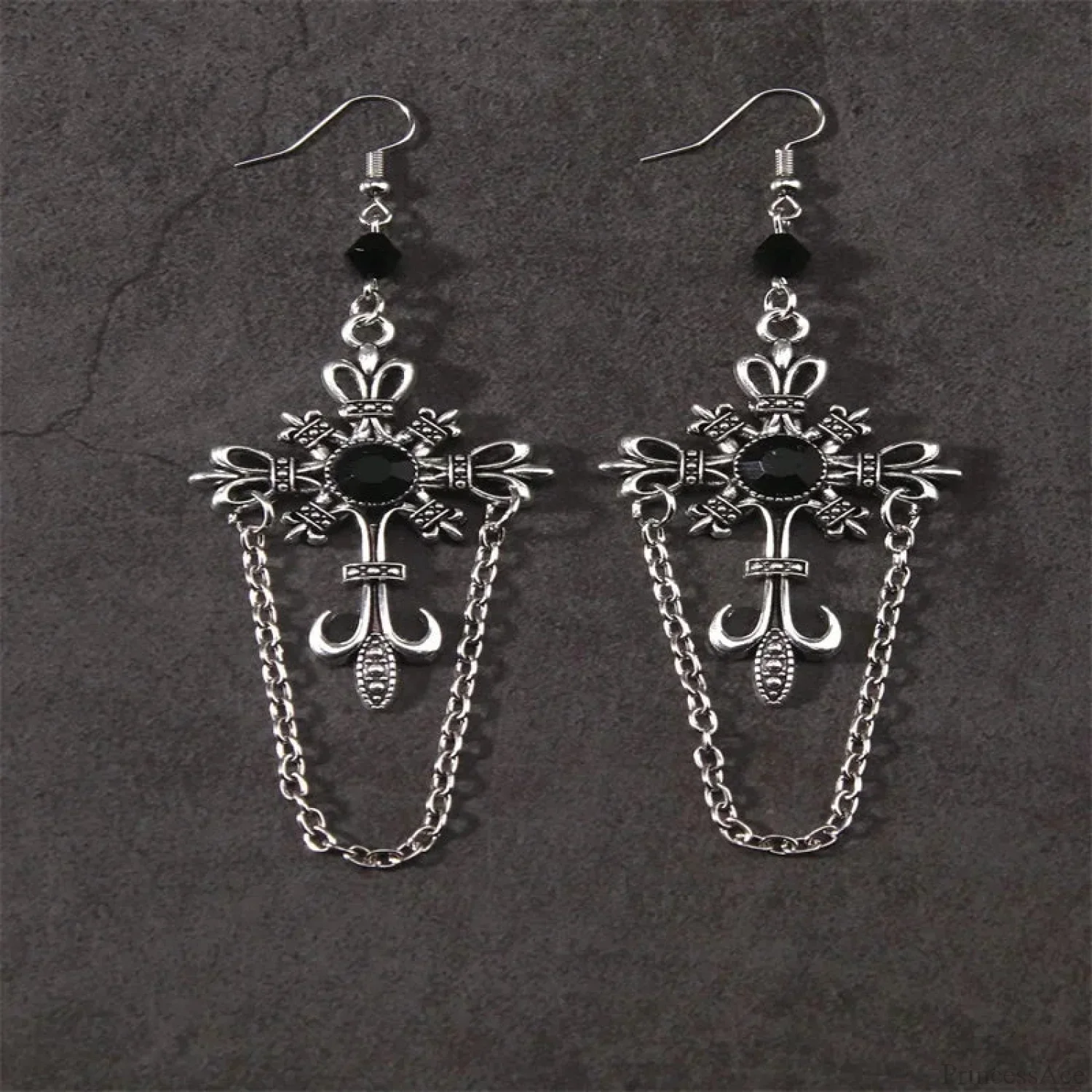 Antique Fairy Wings Grunge Dangling Earring - Image 3