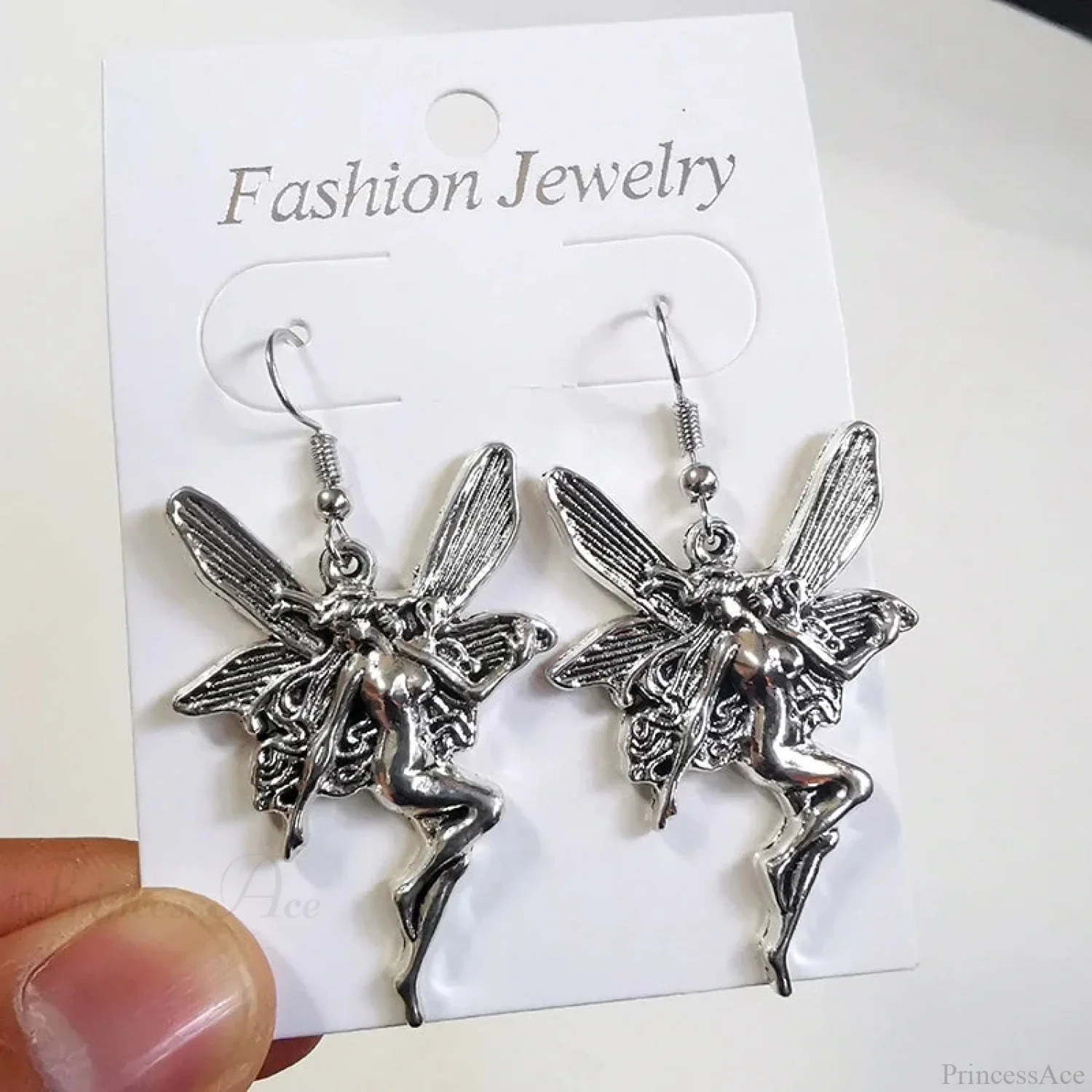 Antique Fairy Wings Grunge Dangling Earring - Image 4