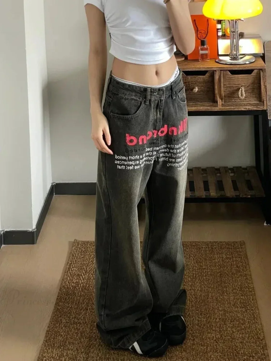 Antique Gothic Baggy Letter Pant - Image 2