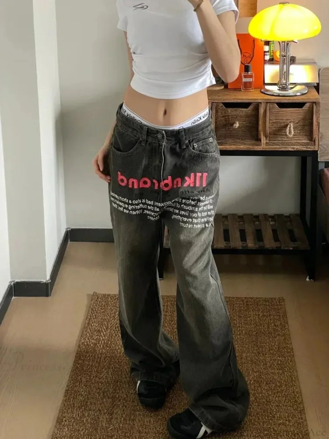 Antique Gothic Baggy Letter Pant - Image 3