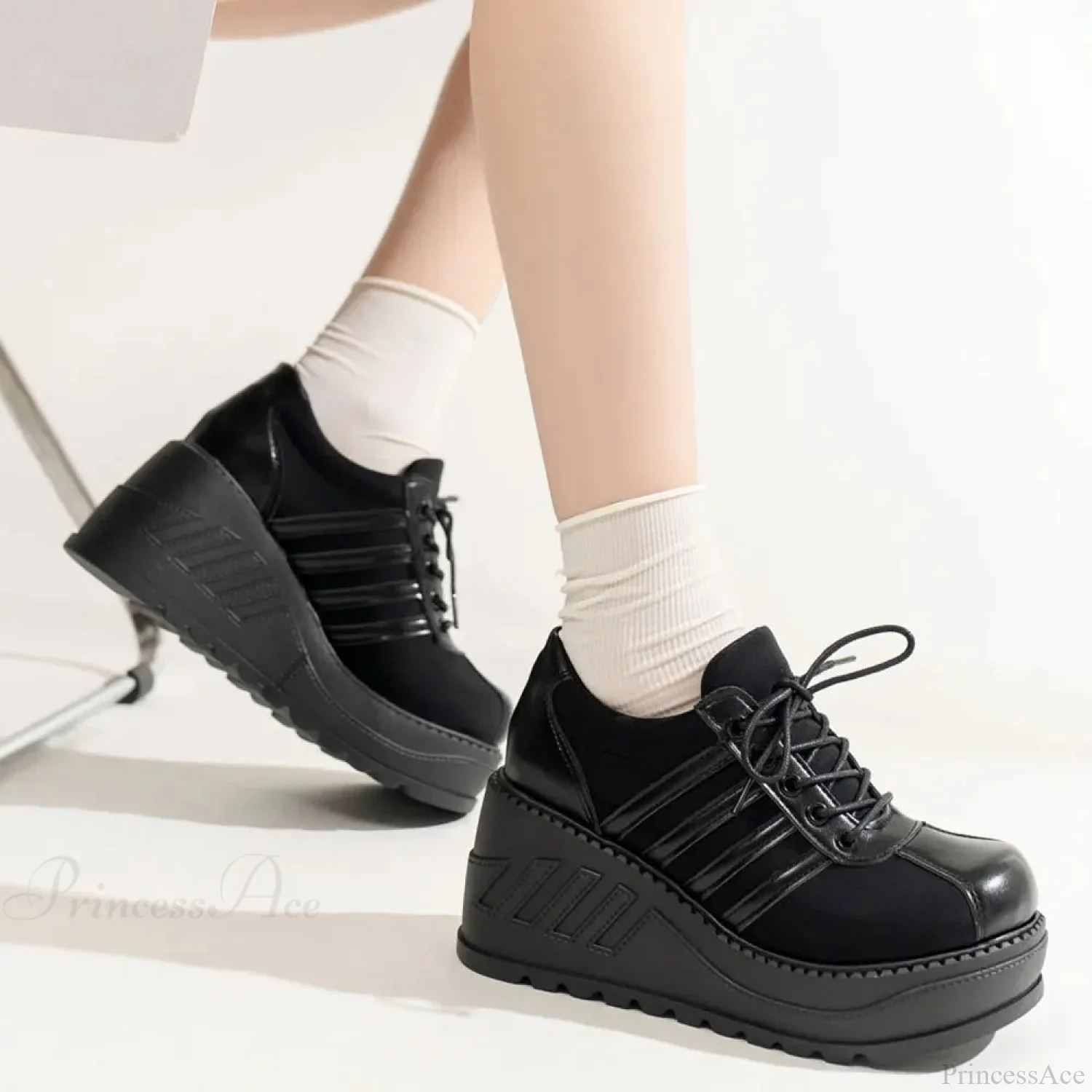 Antique Gothic Lace-Up Elevated Sneaker - Image 4