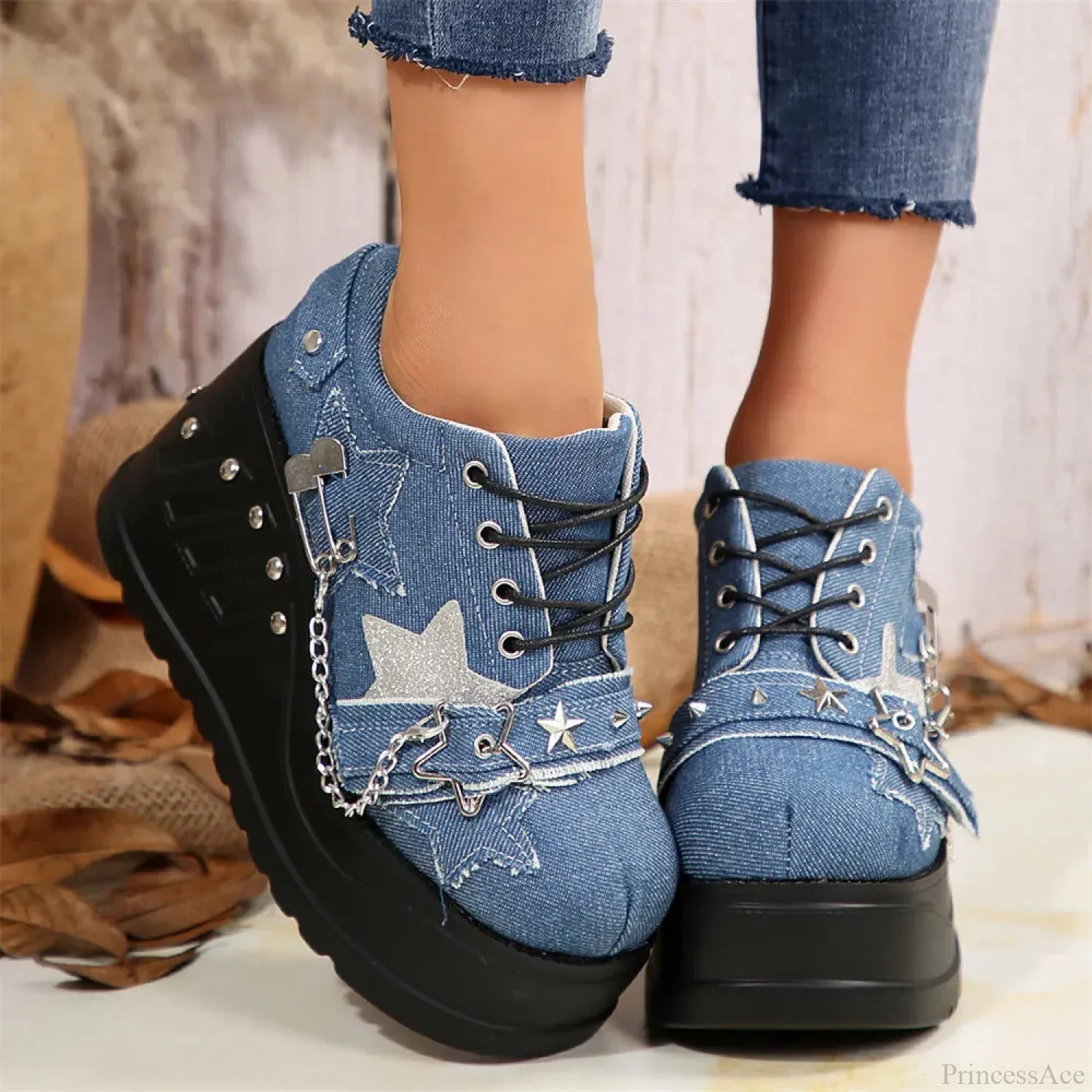 Antique Gothic Lace-Up Elevated Sneaker - Image 7