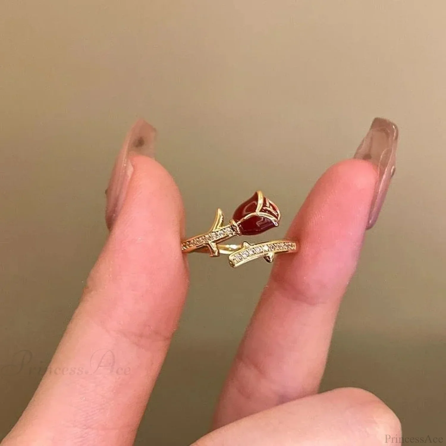 Antique Mysterious Crimson Crystal Cross Band - Image 11