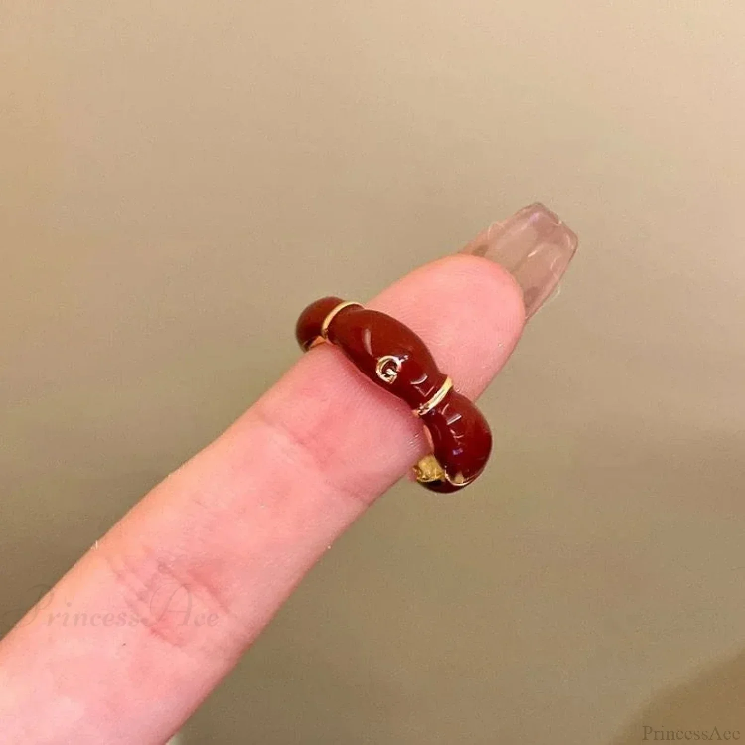 Antique Mysterious Crimson Crystal Cross Band - Image 12