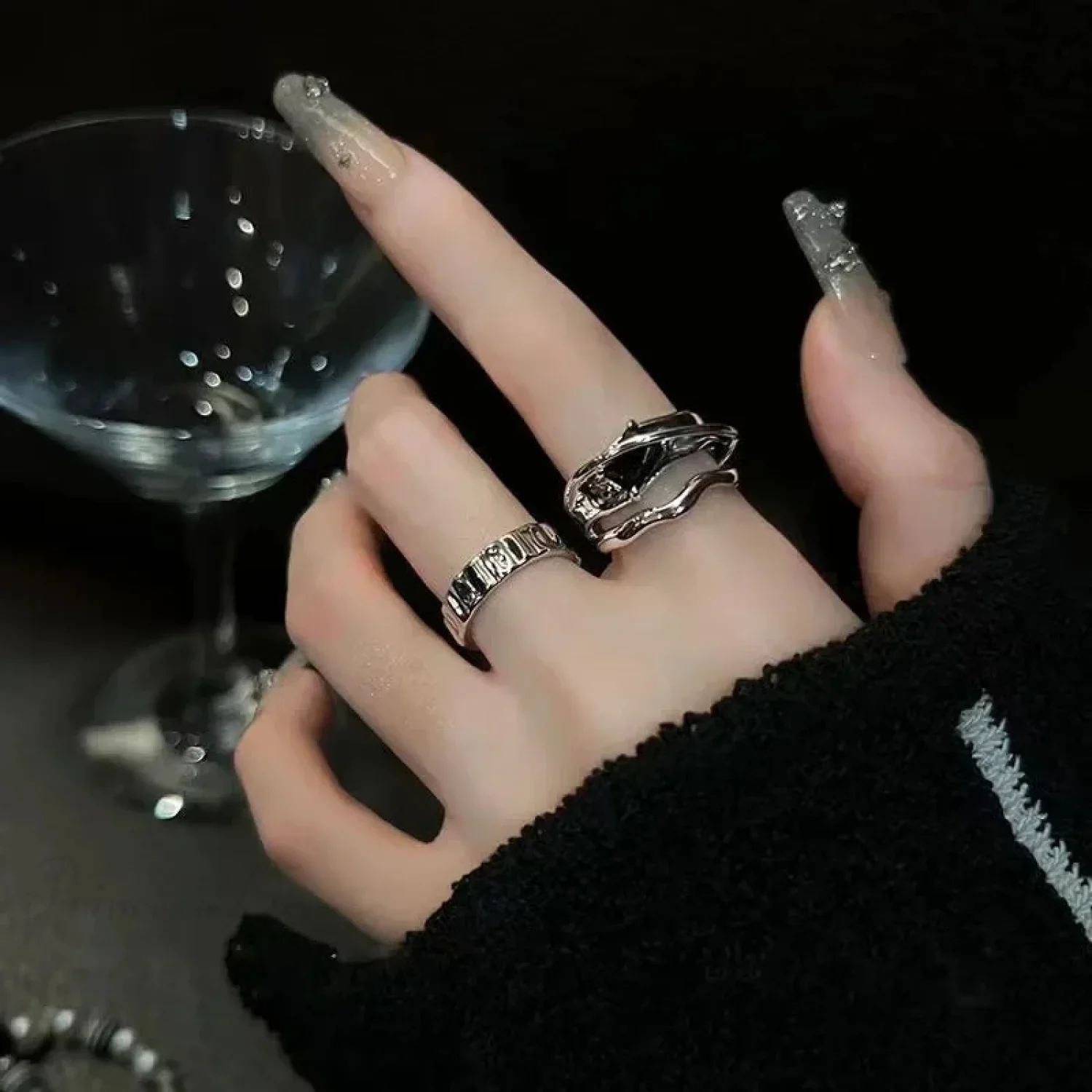 Antique Mysterious Crimson Crystal Cross Band - Image 16