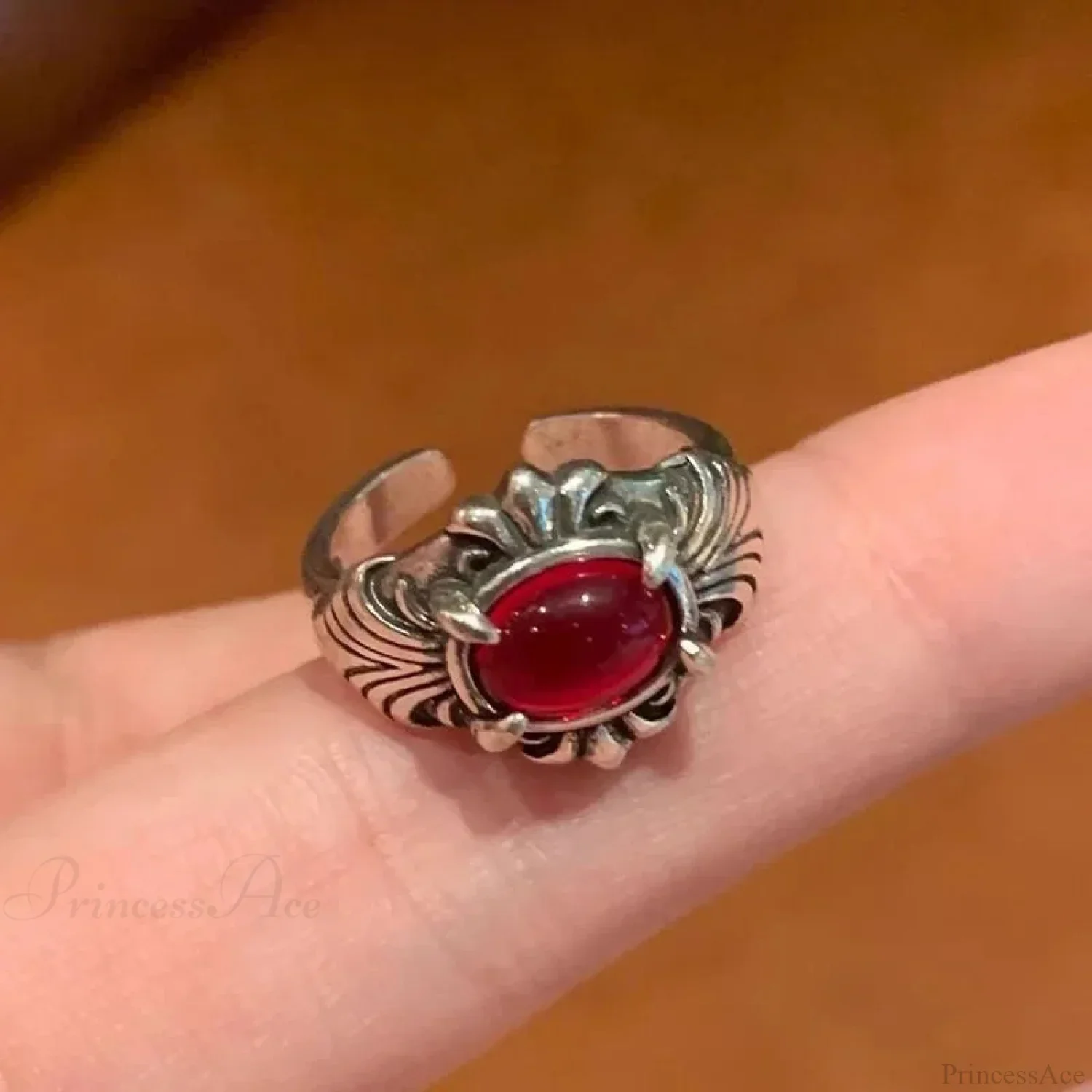 Antique Mysterious Crimson Crystal Cross Band - Image 4