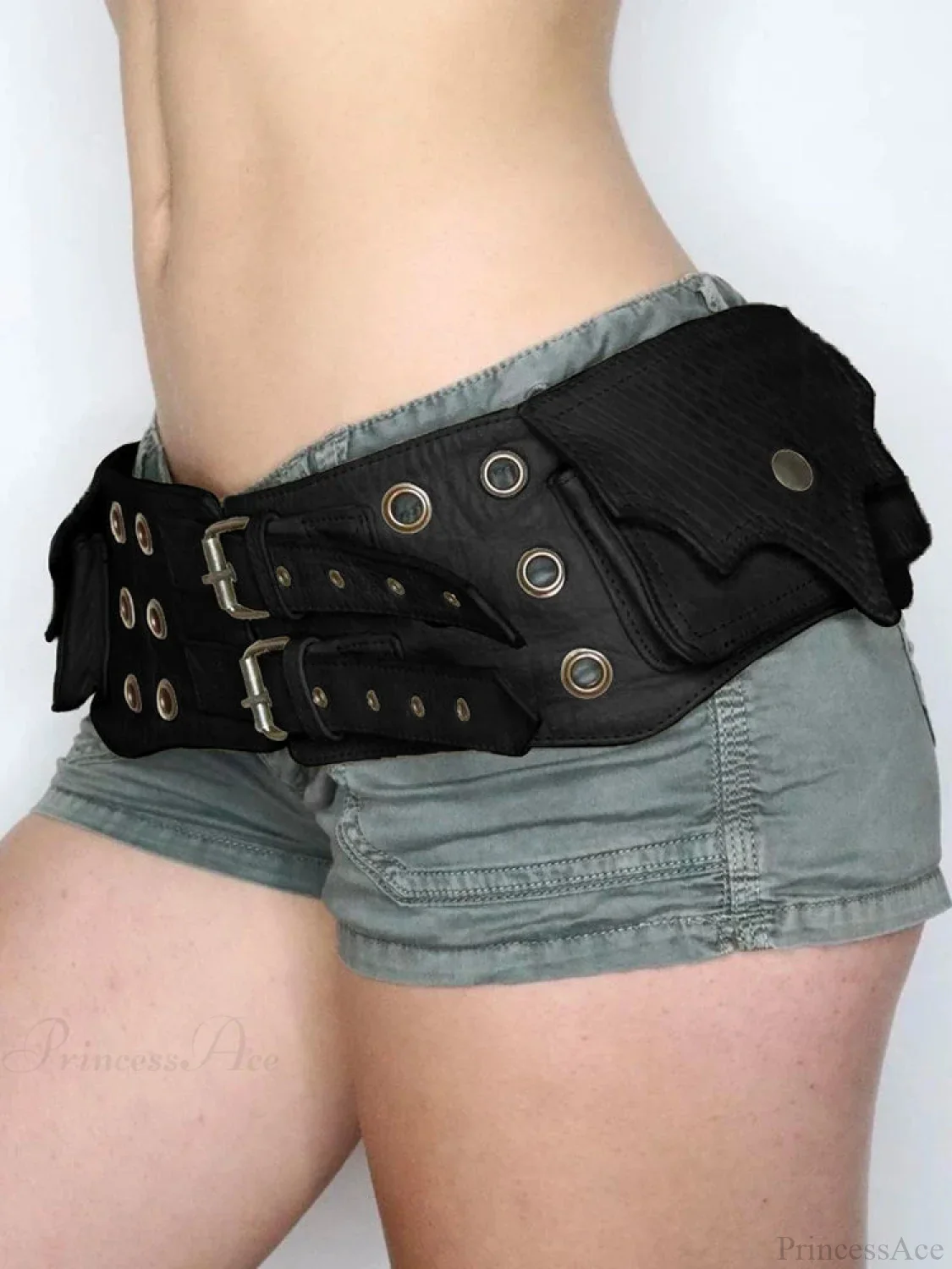 Antique Mysterious Large Pockets Synthetic Leather Belt - Image 4