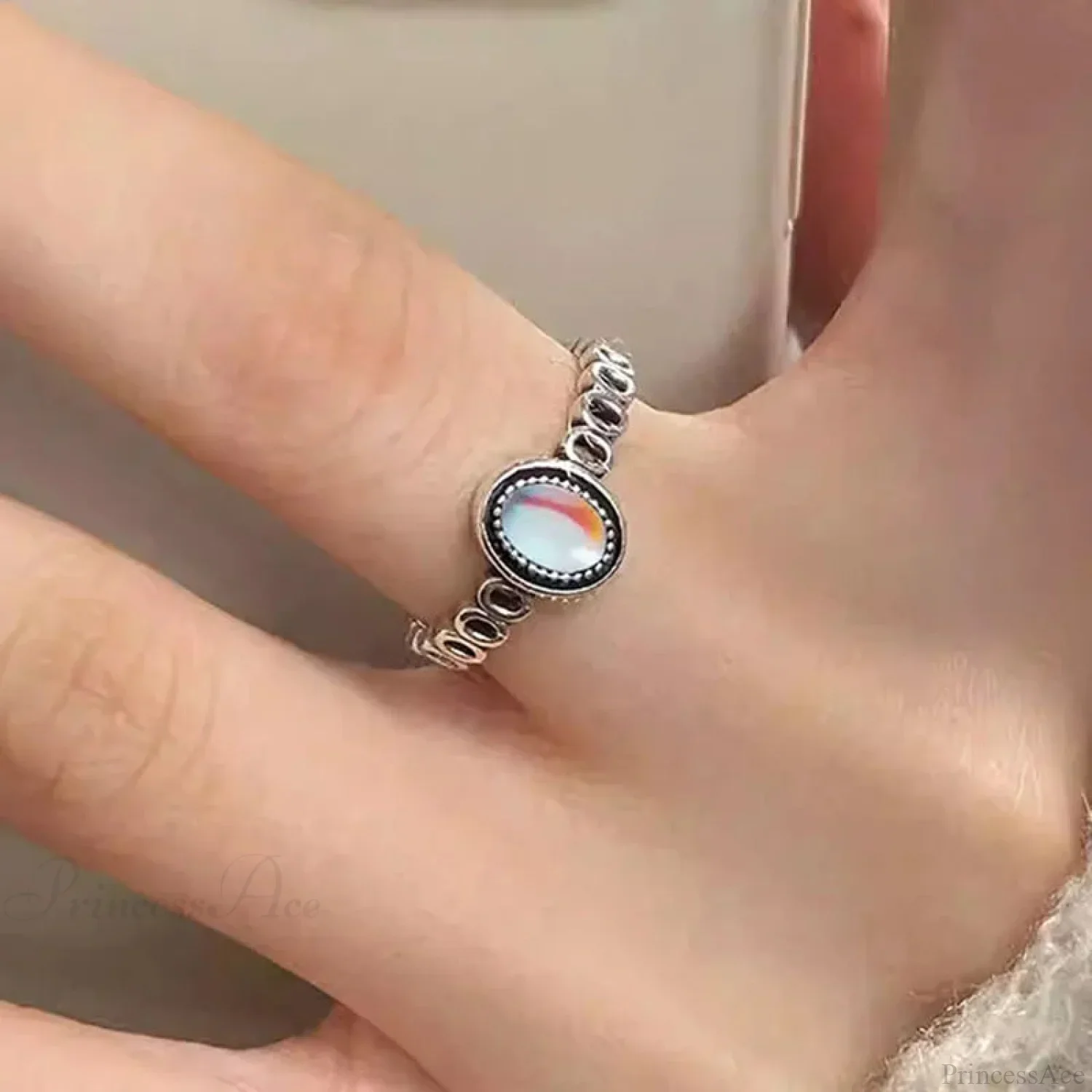 Antique Mysterious Zircon Cross Band - Image 3