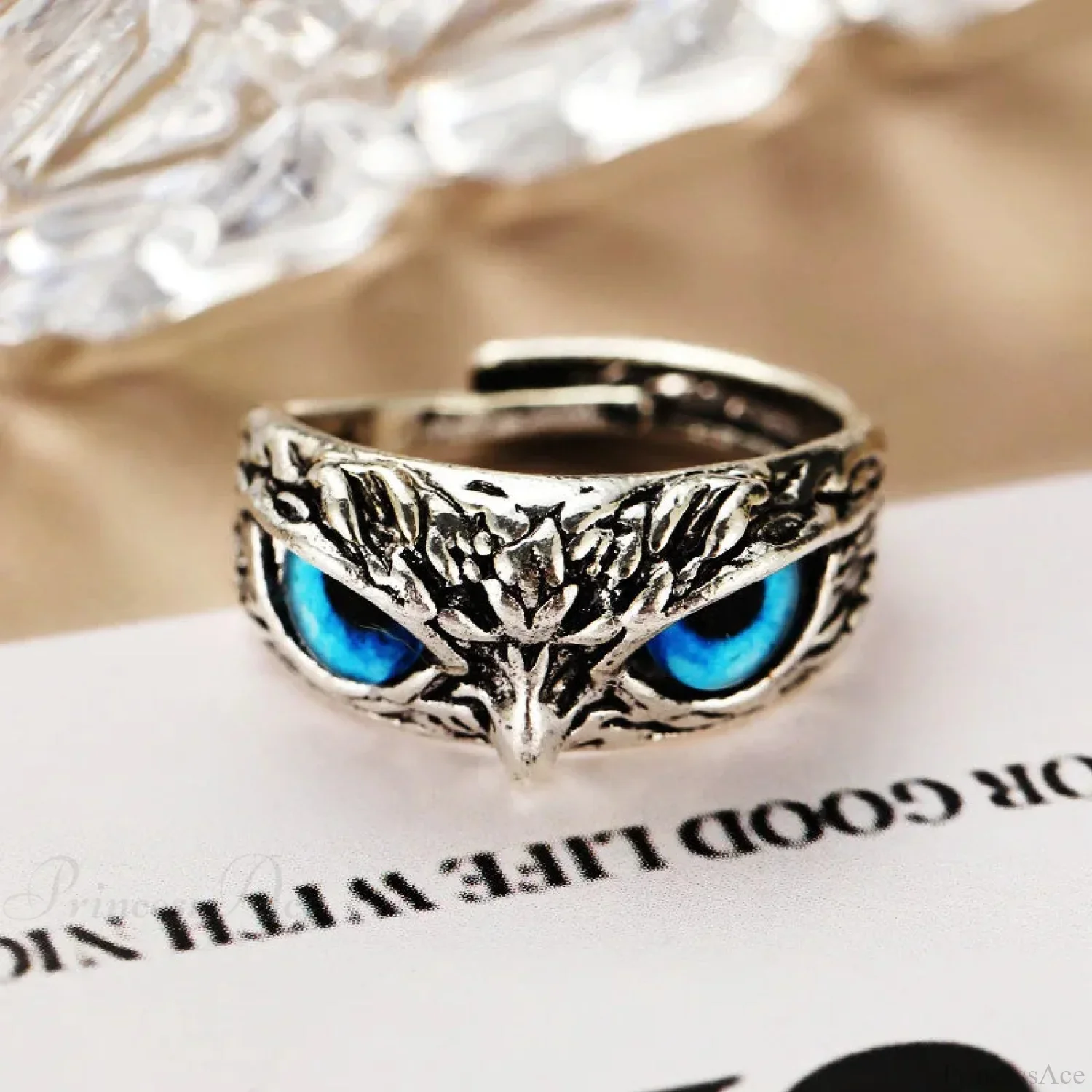 Antique Owl Creature Dark Ring - Image 2