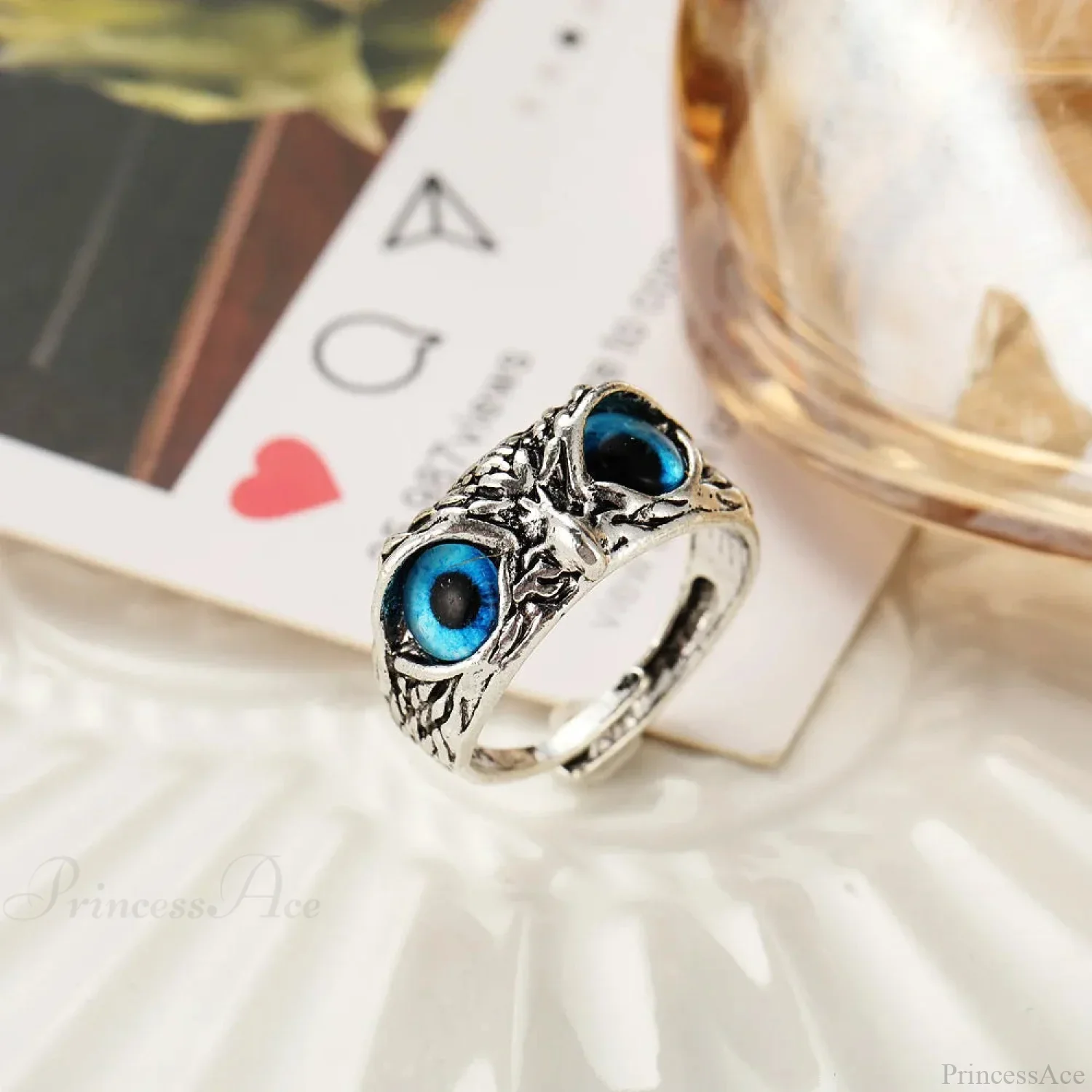 Antique Owl Creature Dark Ring - Image 4
