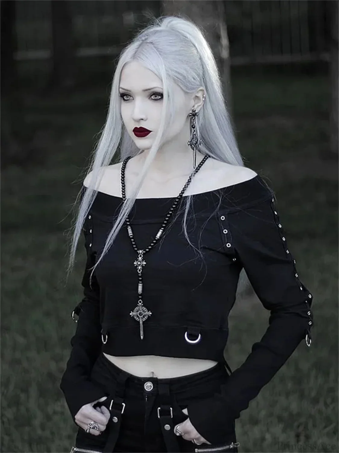 Antique Rebel Gothic Ebony Short Hoodie