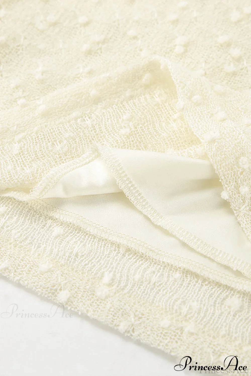 Apricot Off Shoulder Lace Knit Long Sleeve Tee - Image 5