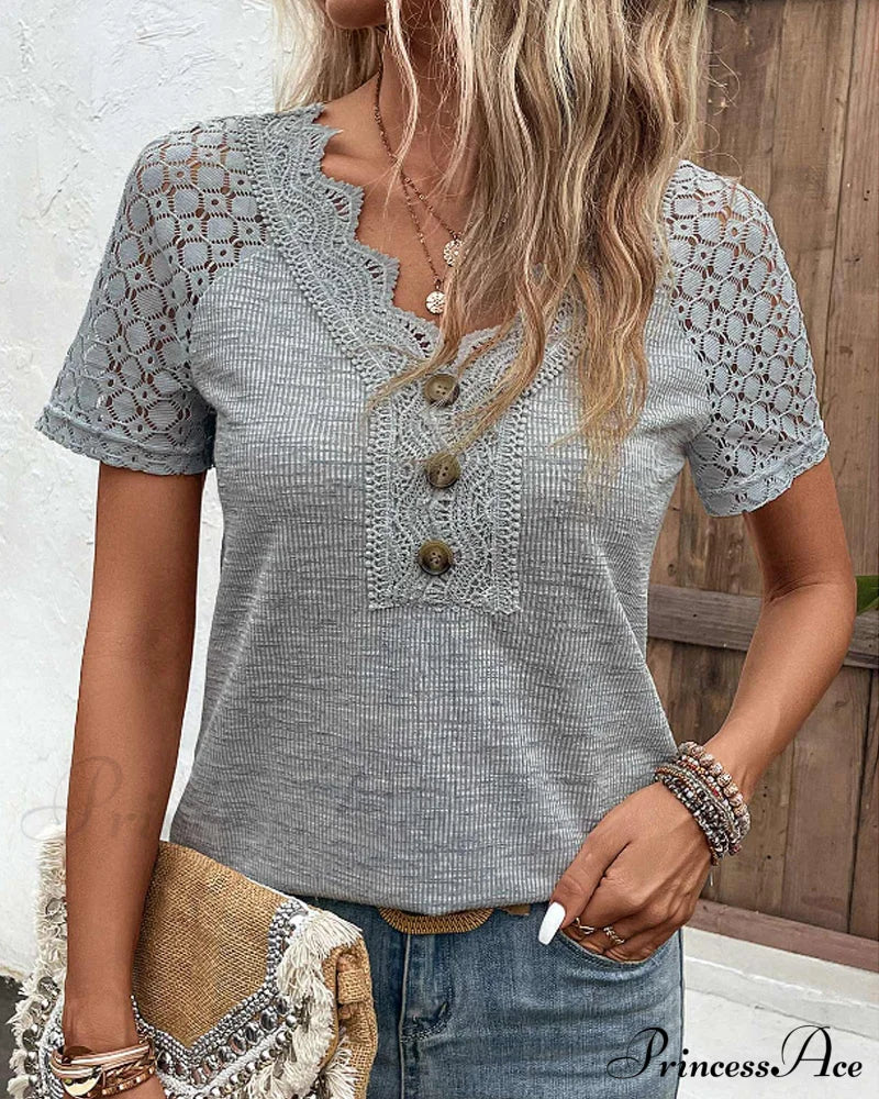 Arm Brief Lace T Shirt - Image 2