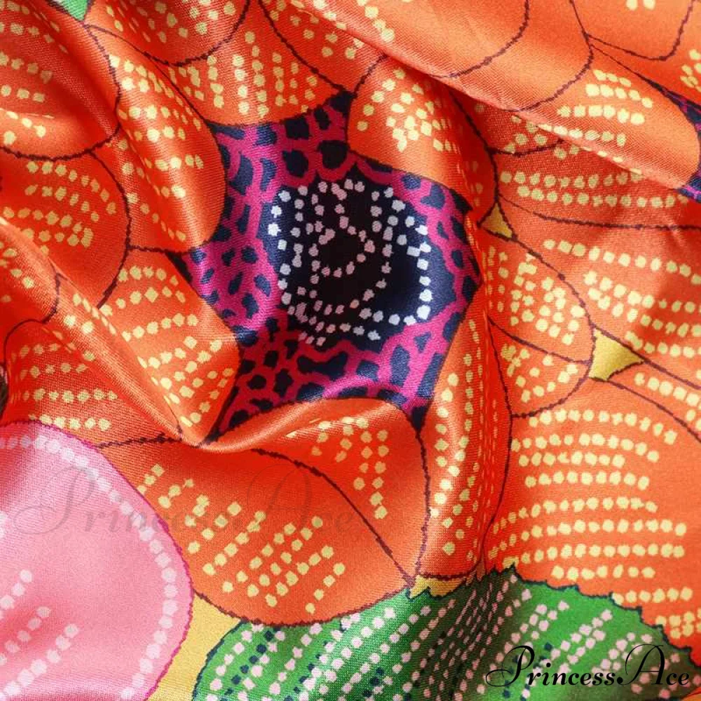 Arm Loose Sundress Party Full-Length Long Vintage Warm-Season Satin Casual Coastal Bohemian BerryBetty Flowered Vestidos for Patterned Gown Women - Image 13